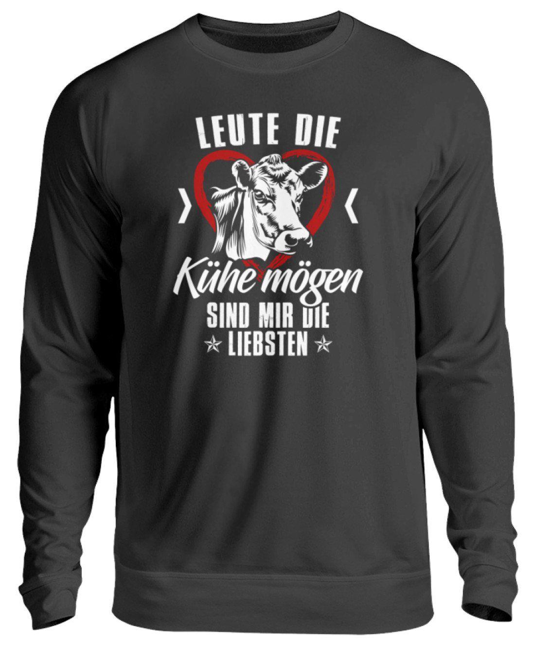 Leute Kühe mögen · Unisex Sweatshirt Pullover-Unisex Sweatshirt-Jet Black-S-Agrarstarz