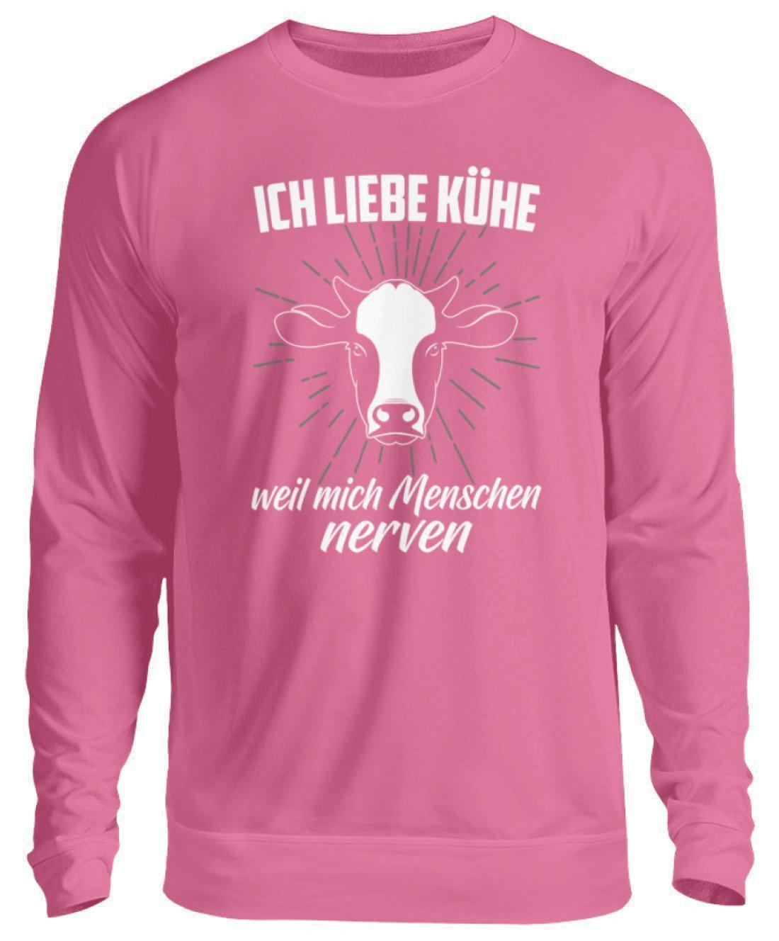 Liebe Kühe Menschen nerven · Unisex Sweatshirt Pullover-Unisex Sweatshirt-Candyfloss Pink-S-Agrarstarz