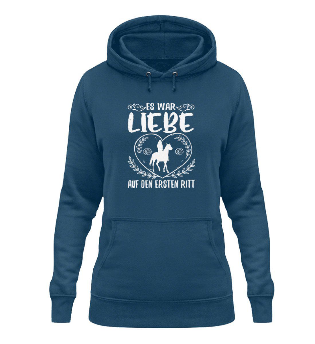 Liebe auf den ersten Ritt · Damen Hoodie-Damen Hoodie-Airforce Blue-XS-Agrarstarz