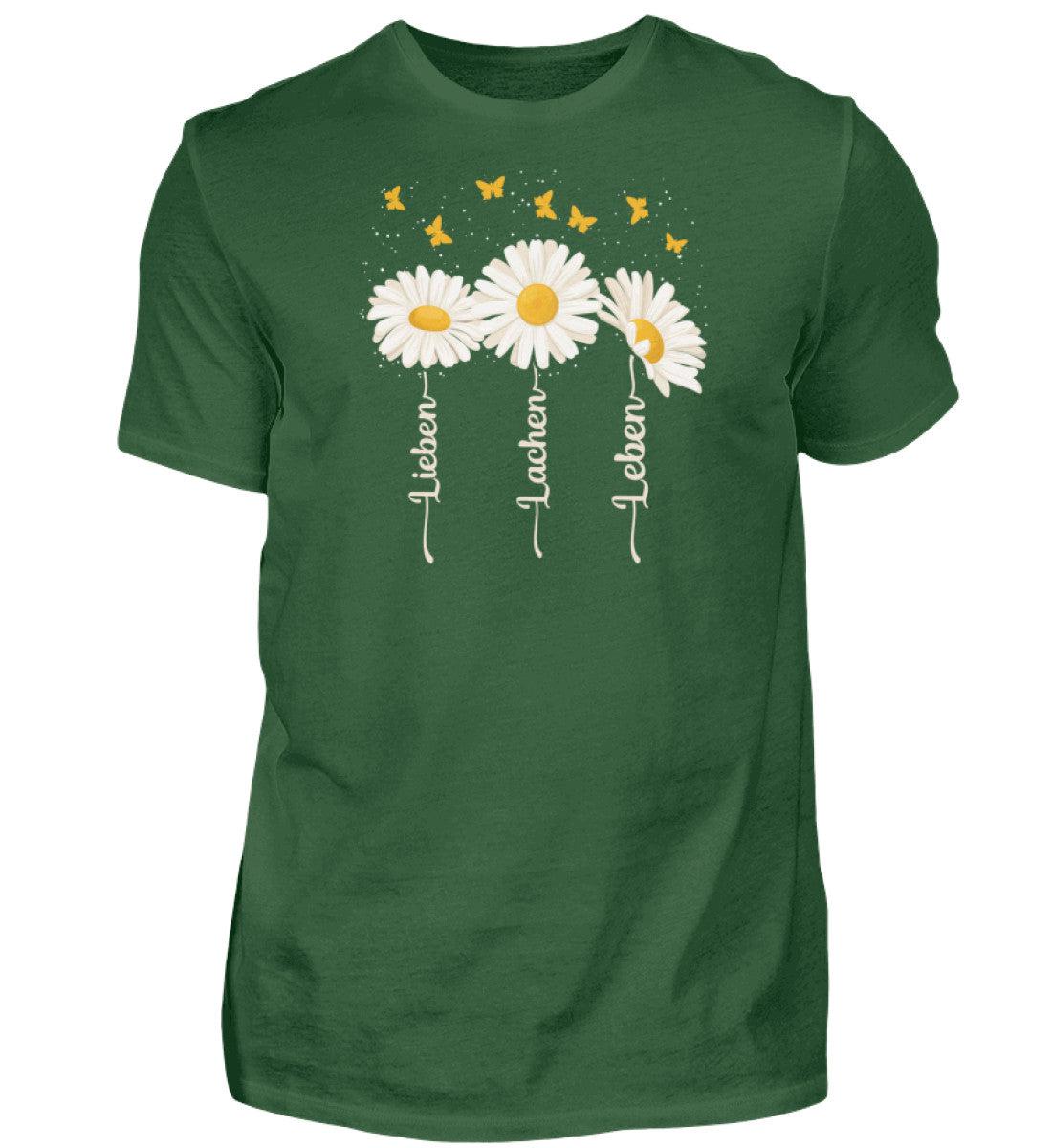 Lieben Lachen Leben Blumen · Herren T-Shirt-Herren Basic T-Shirt-Bottle Green-S-Agrarstarz