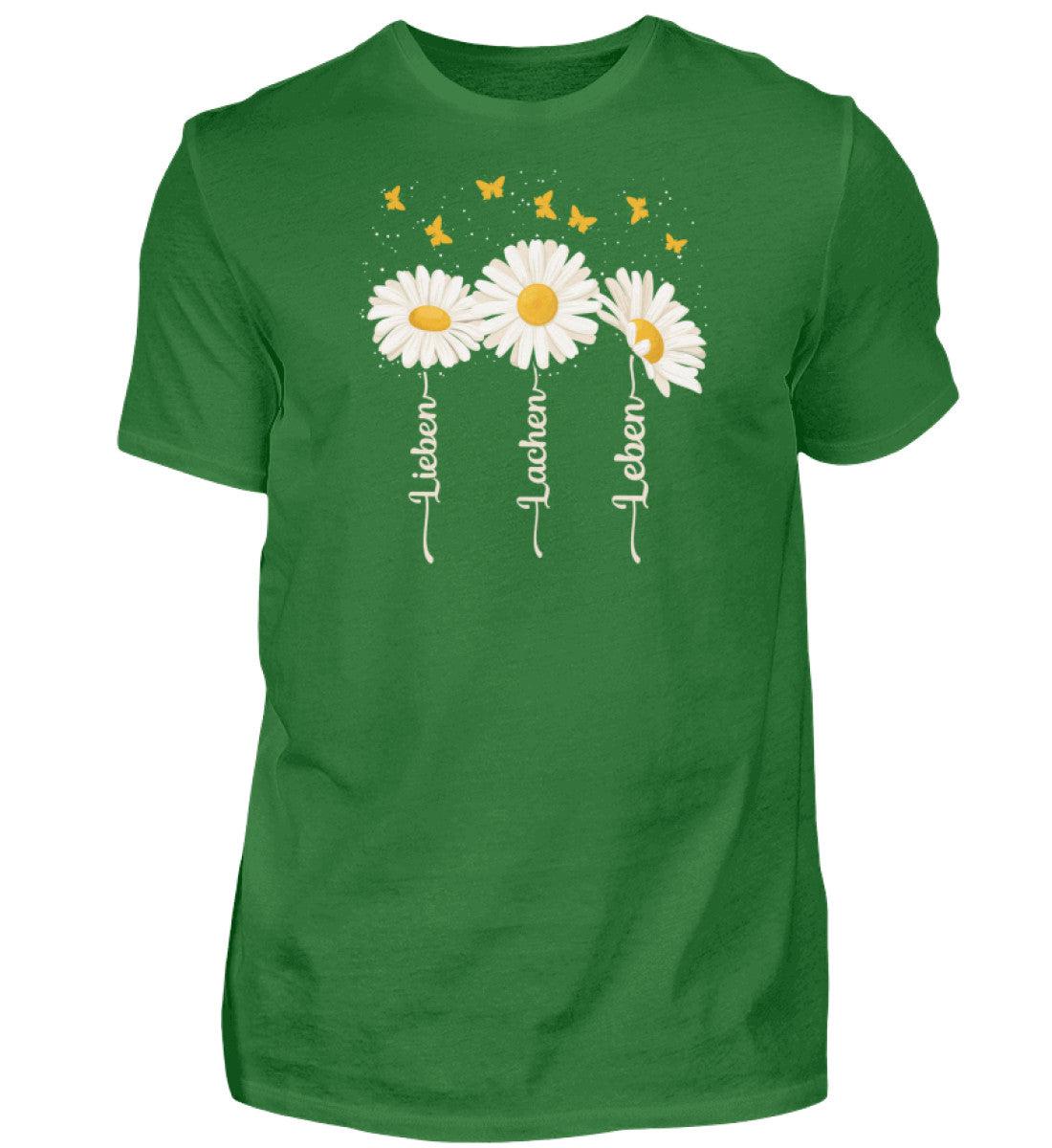 Lieben Lachen Leben Blumen · Herren T-Shirt-Herren Basic T-Shirt-Kelly Green-S-Agrarstarz