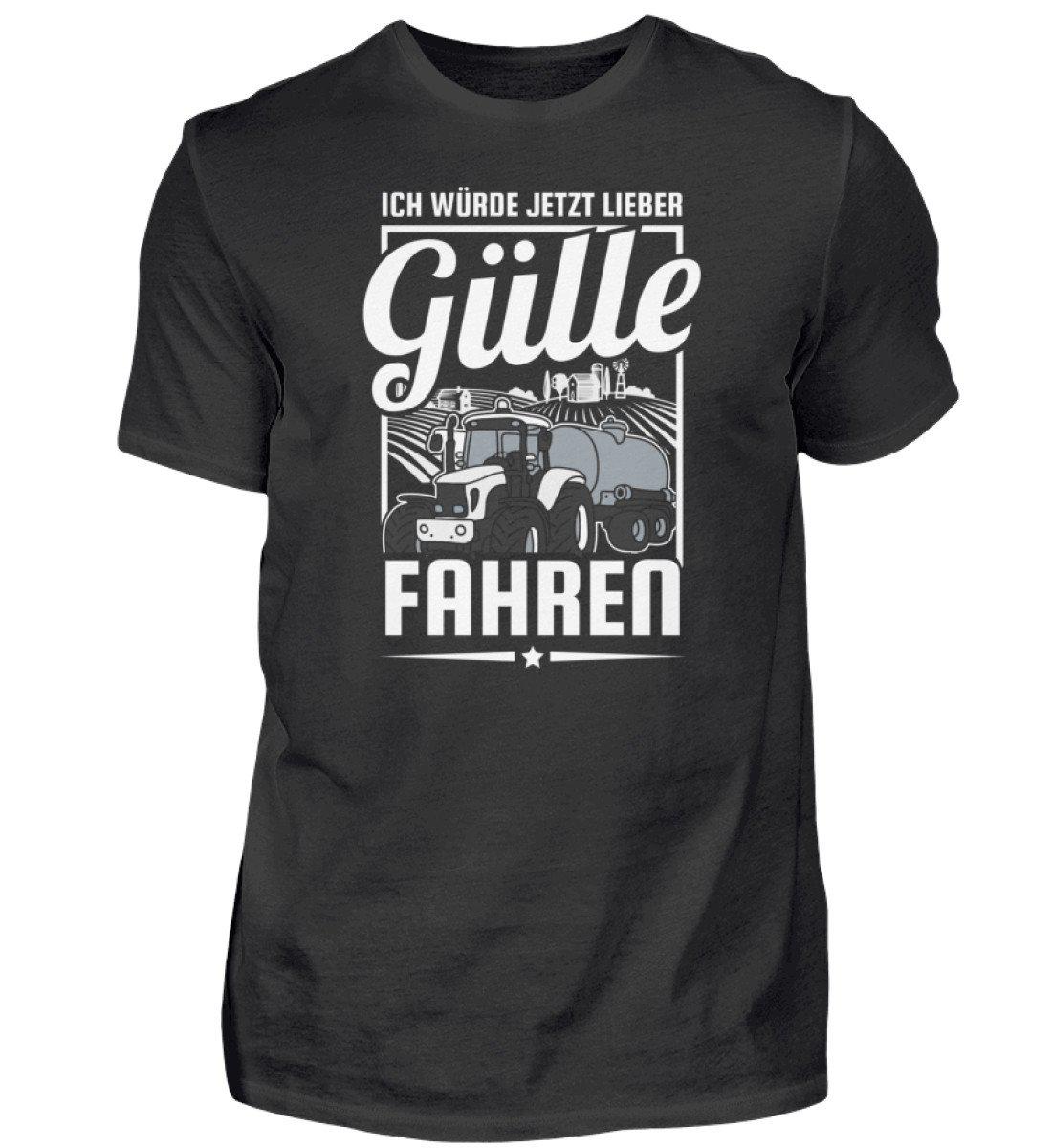 Lieber Gülle fahren · Herren T-Shirt-Herren Basic T-Shirt-Black-S-Agrarstarz