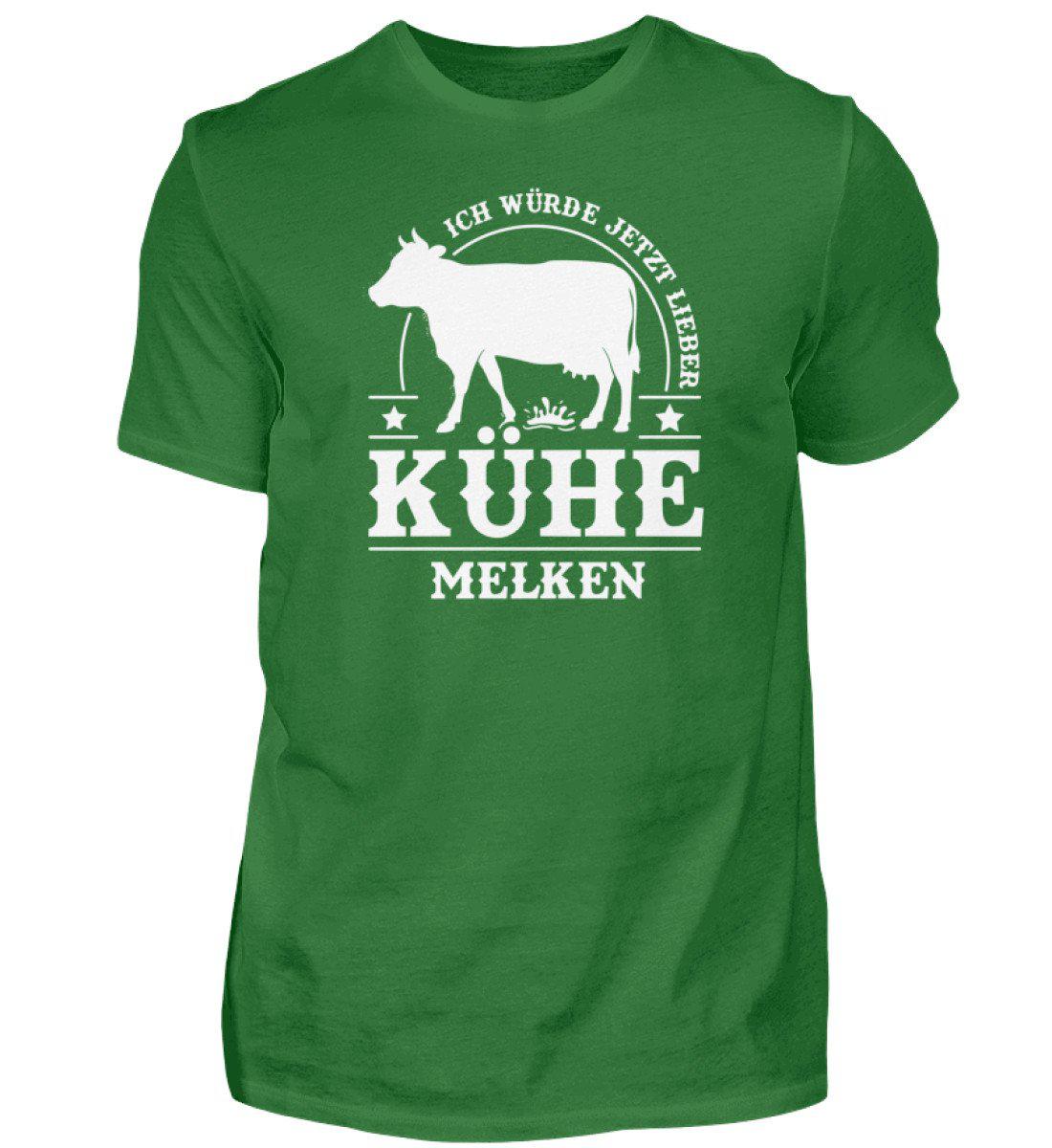 Lieber Kühe melken - Herren Shirt-Herren Basic T-Shirt-Kelly Green-S-Agrarstarz