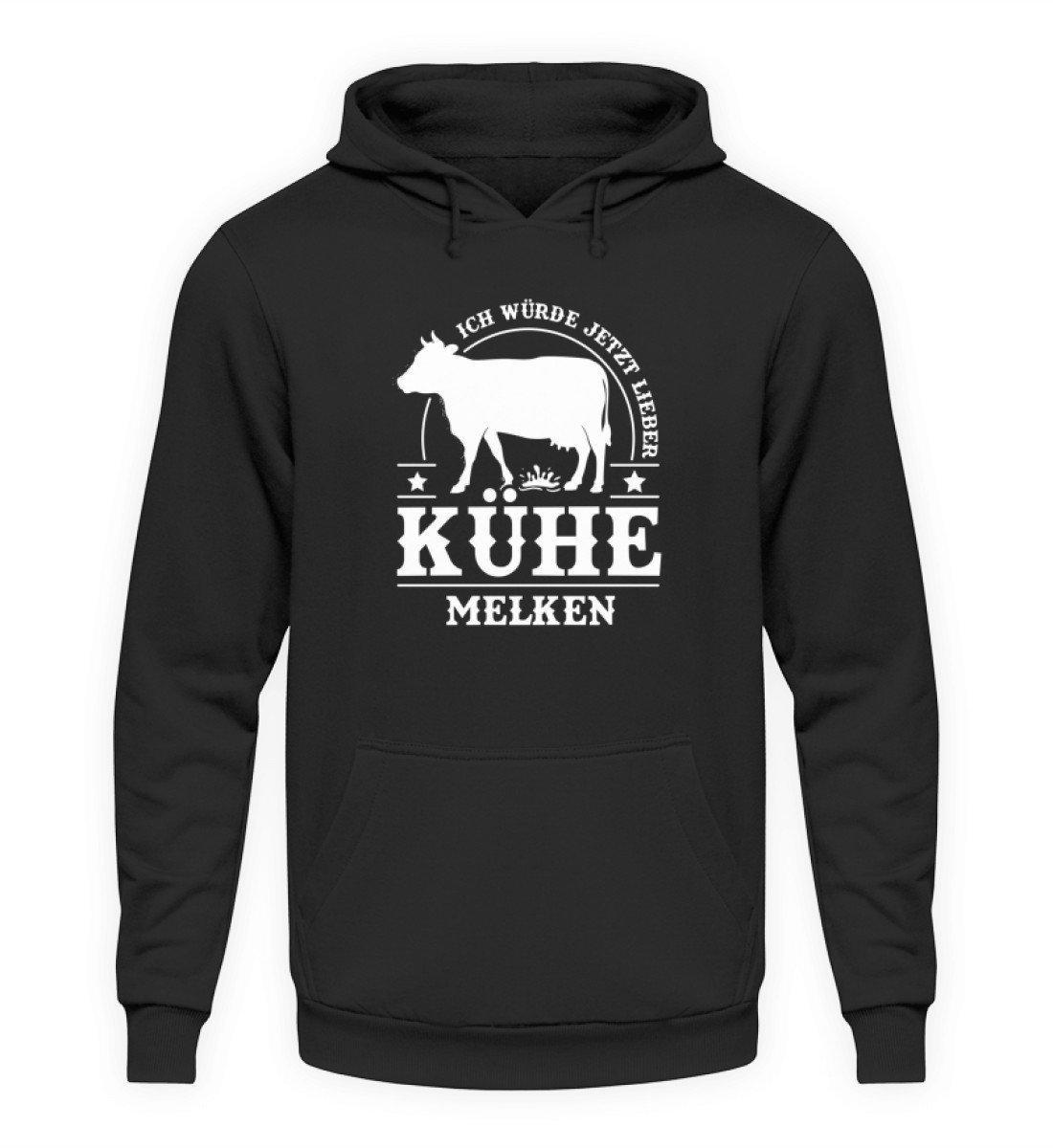 Lieber Kühe melken · Unisex Kapuzenpullover Hoodie-Unisex Hoodie-Jet Black-L-Agrarstarz