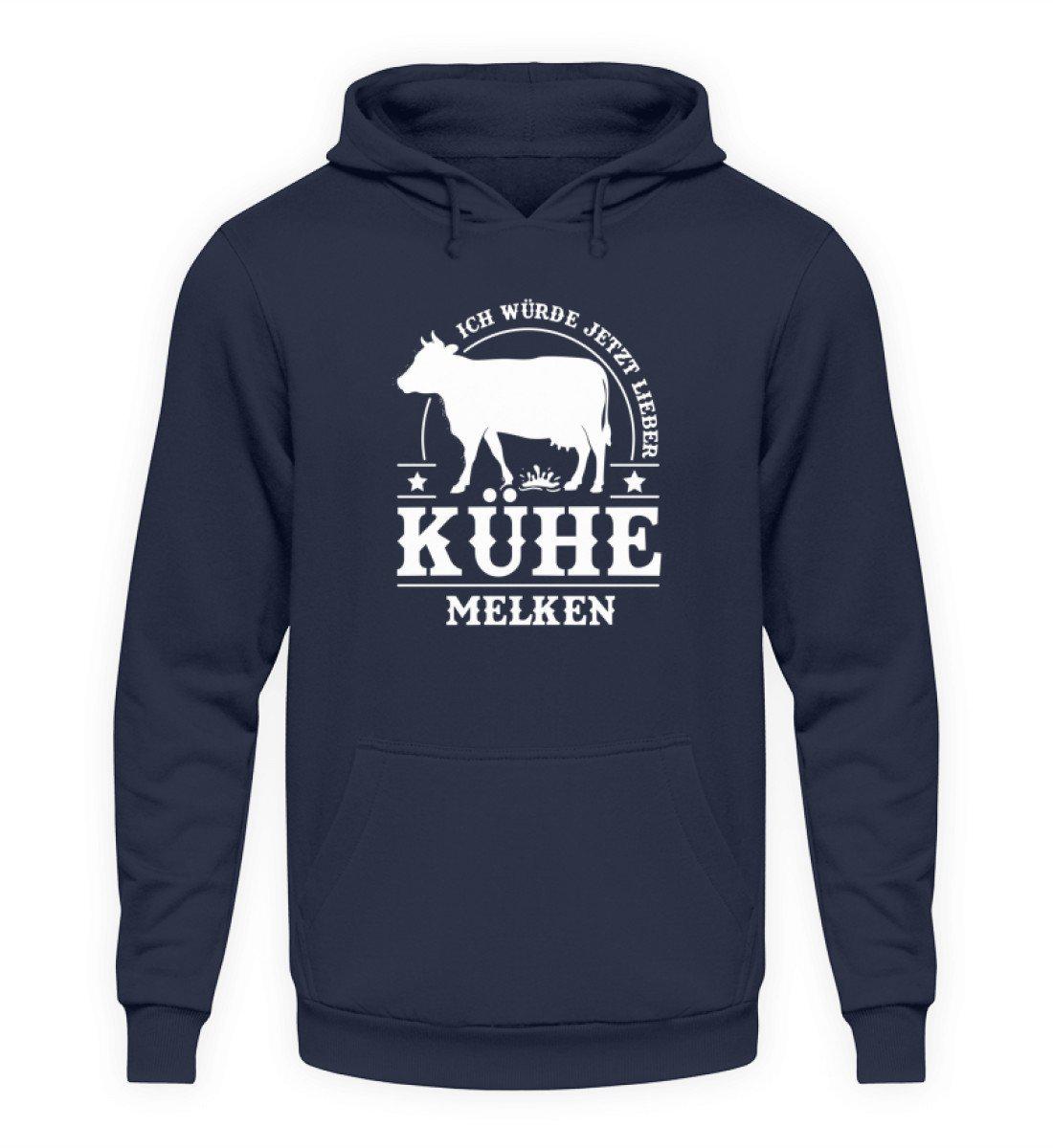 Lieber Kühe melken · Unisex Kapuzenpullover Hoodie-Unisex Hoodie-Oxford Navy-L-Agrarstarz