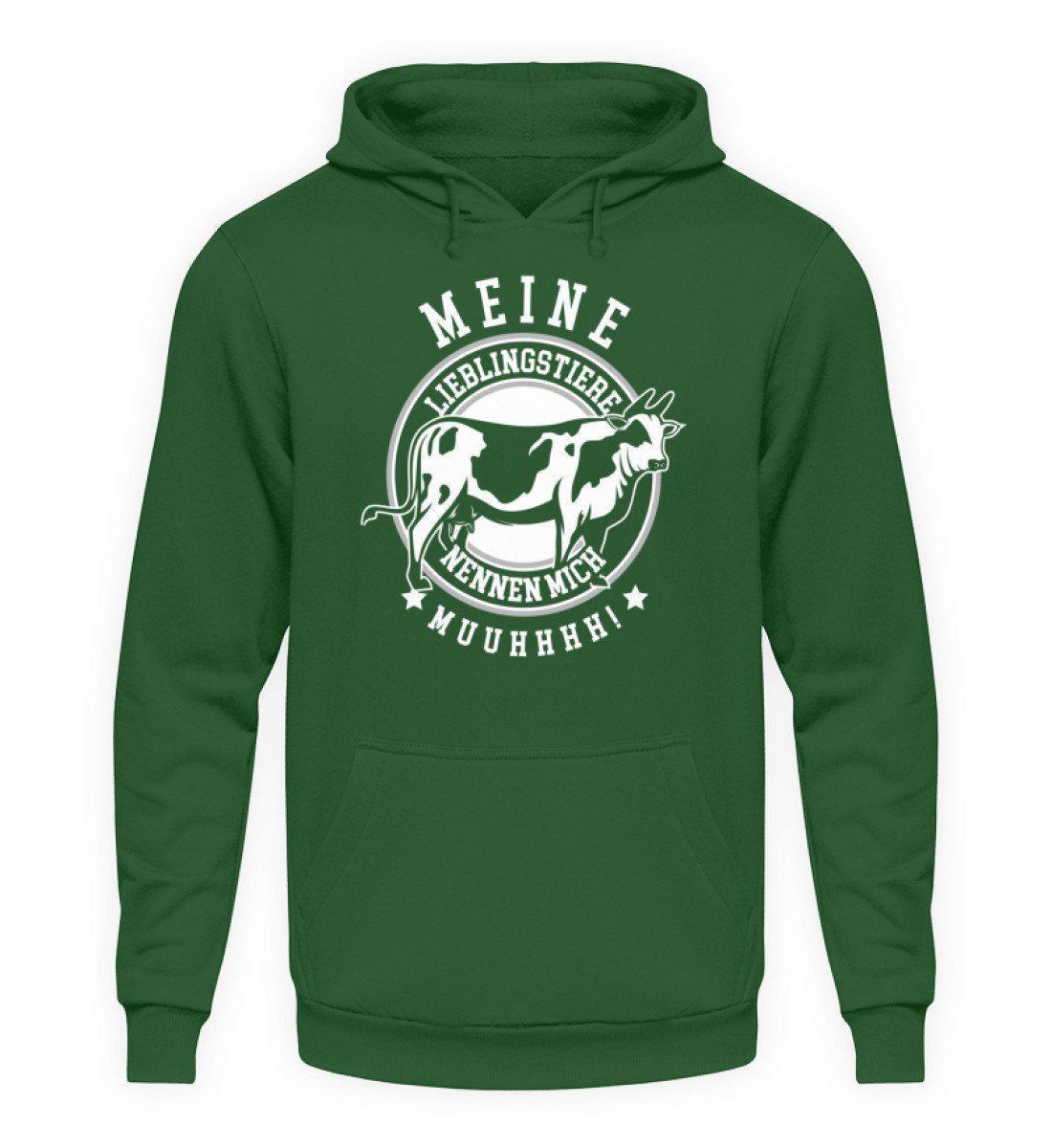 Lieblingstiere Muuhhhh · Unisex Kapuzenpullover Hoodie-Unisex Hoodie-Bottle Green-L-Agrarstarz