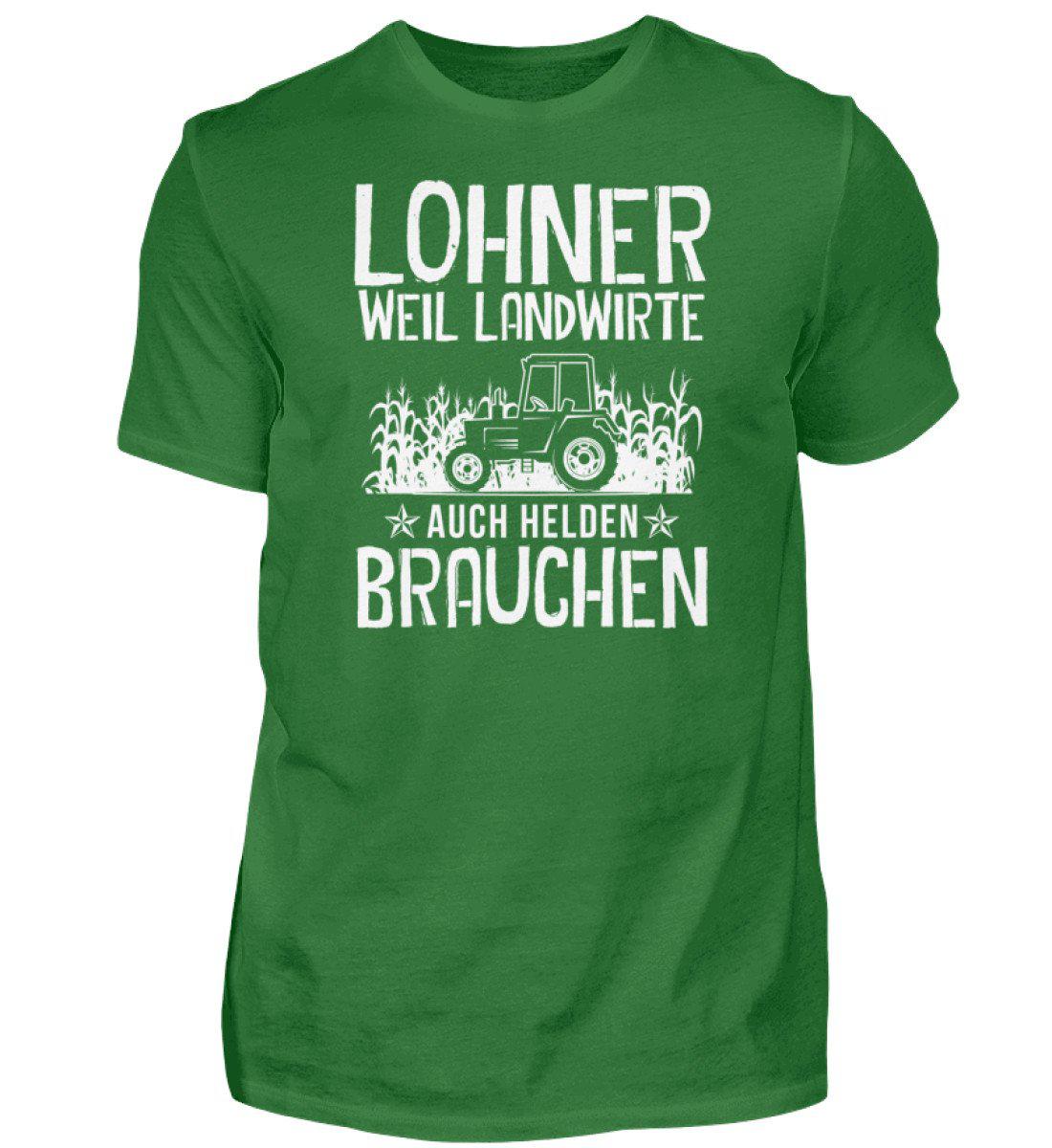 Lohner Helden · Herren T-Shirt-Herren Basic T-Shirt-Kelly Green-S-Agrarstarz