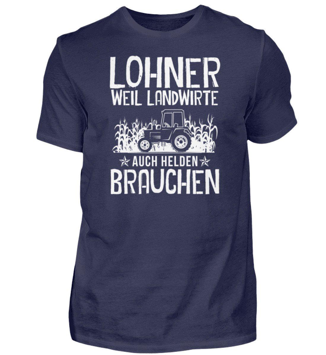 Lohner Helden · Herren T-Shirt-Herren Basic T-Shirt-Navy-S-Agrarstarz