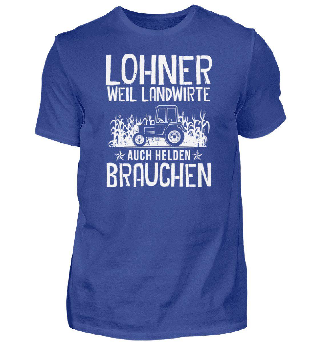 Lohner Helden · Herren T-Shirt-Herren Basic T-Shirt-Royal Blue-S-Agrarstarz