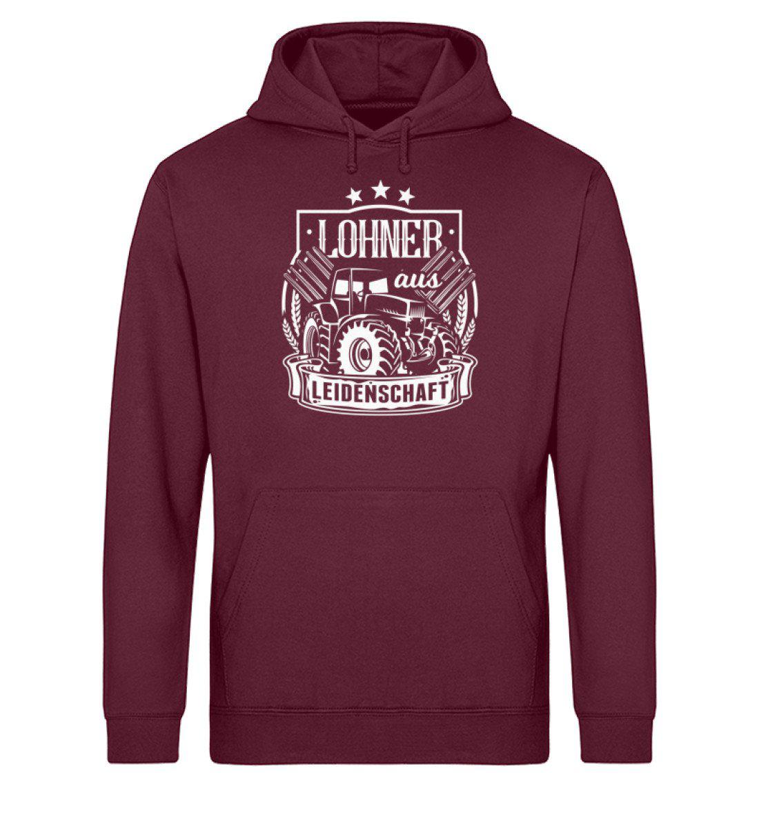 Lohner aus Leidenschaft · Unisex Organic Hoodie-Drummer Hoodie ST/ST-Burgundy-XS-Agrarstarz