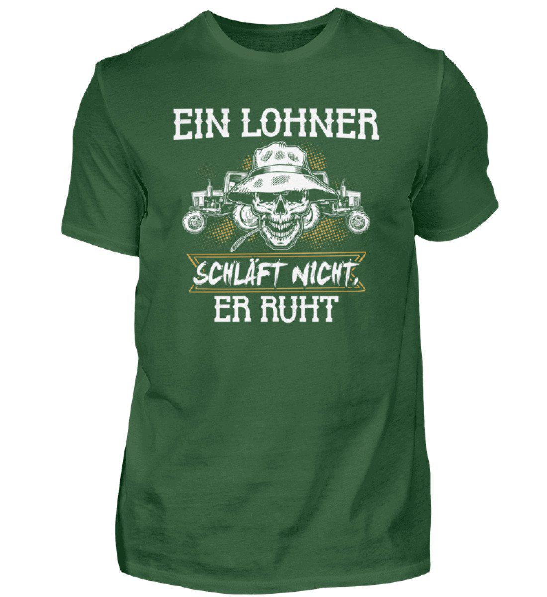 Lohner ruht · Herren T-Shirt-Herren Basic T-Shirt-Bottle Green-S-Agrarstarz