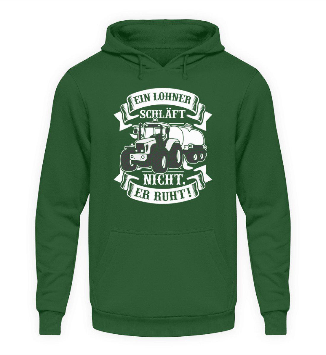 Lohner schläft nicht · Unisex Kapuzenpullover Hoodie-Unisex Hoodie-Bottle Green-L-Agrarstarz