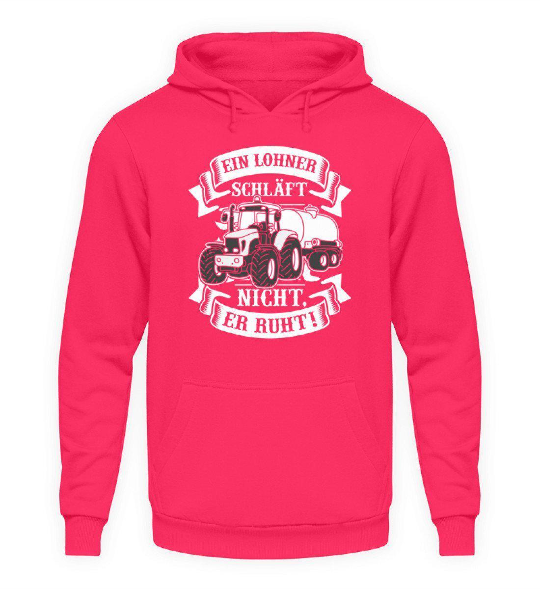 Lohner schläft nicht · Unisex Kapuzenpullover Hoodie-Unisex Hoodie-Hot Pink-L-Agrarstarz