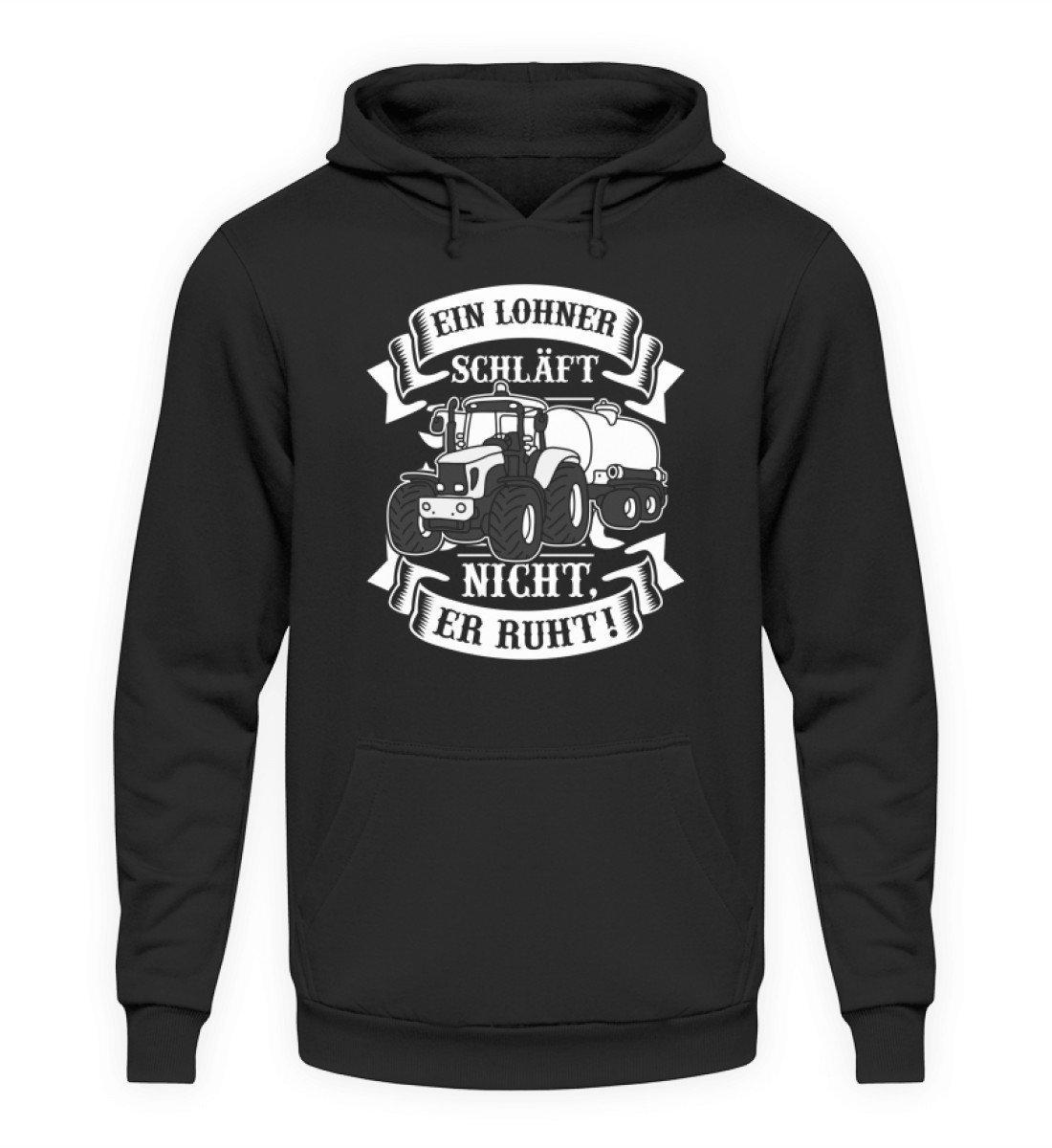 Lohner schläft nicht · Unisex Kapuzenpullover Hoodie-Unisex Hoodie-Jet Black-L-Agrarstarz