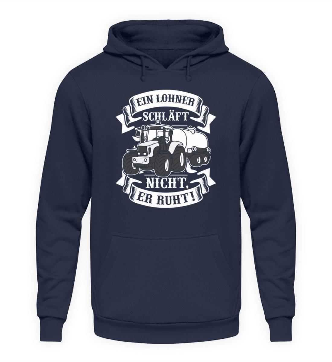 Lohner schläft nicht · Unisex Kapuzenpullover Hoodie-Unisex Hoodie-Oxford Navy-L-Agrarstarz