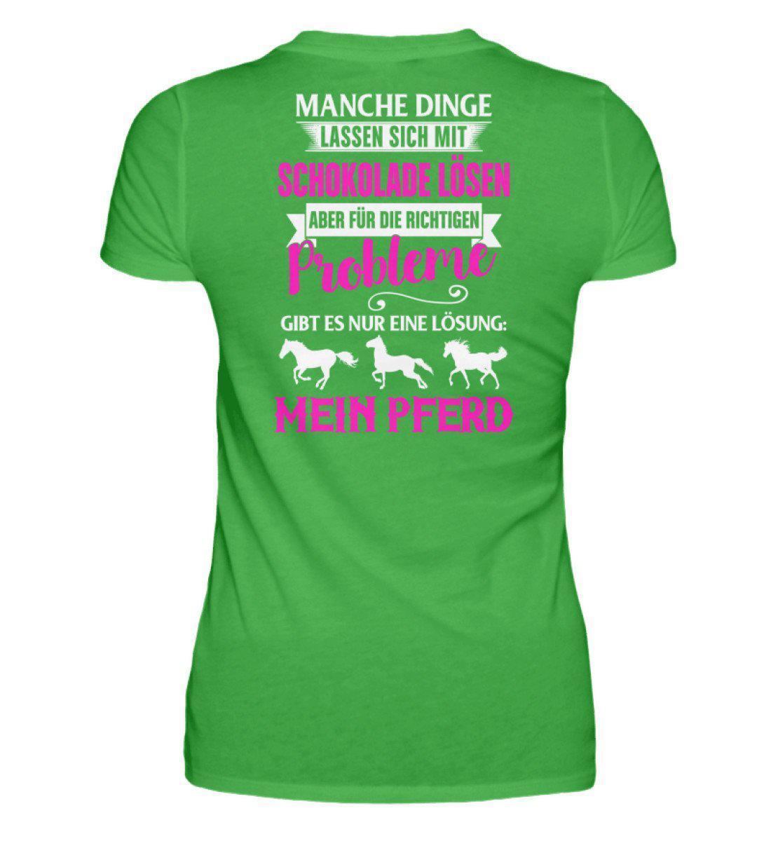 Lösung mein Pferd · Damen T-Shirt-Damen Basic T-Shirt-Green Apple-S-Agrarstarz