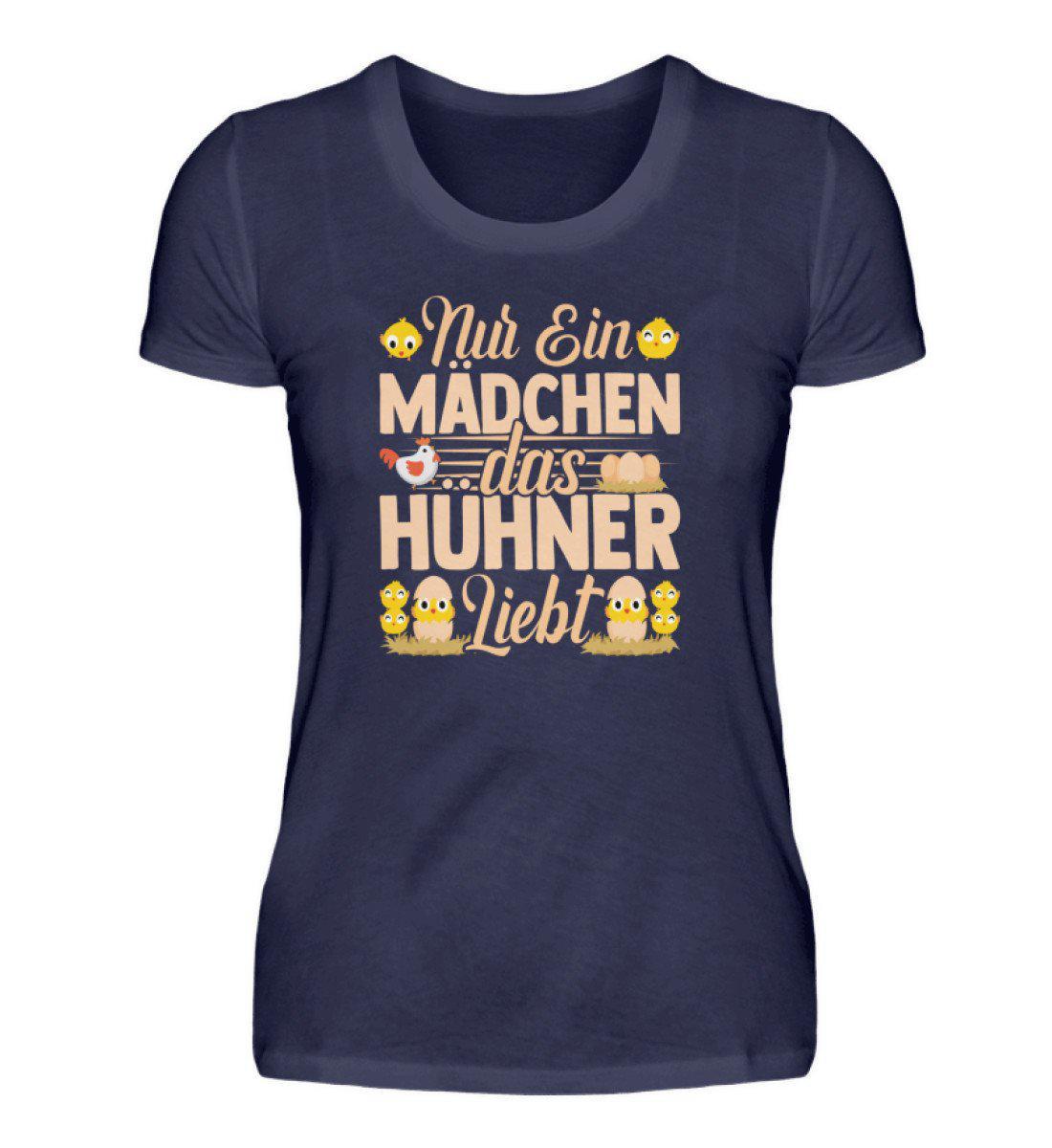 Mädchen das Hühner liebt · Damen T-Shirt-Damen Basic T-Shirt-Navy-S-Agrarstarz