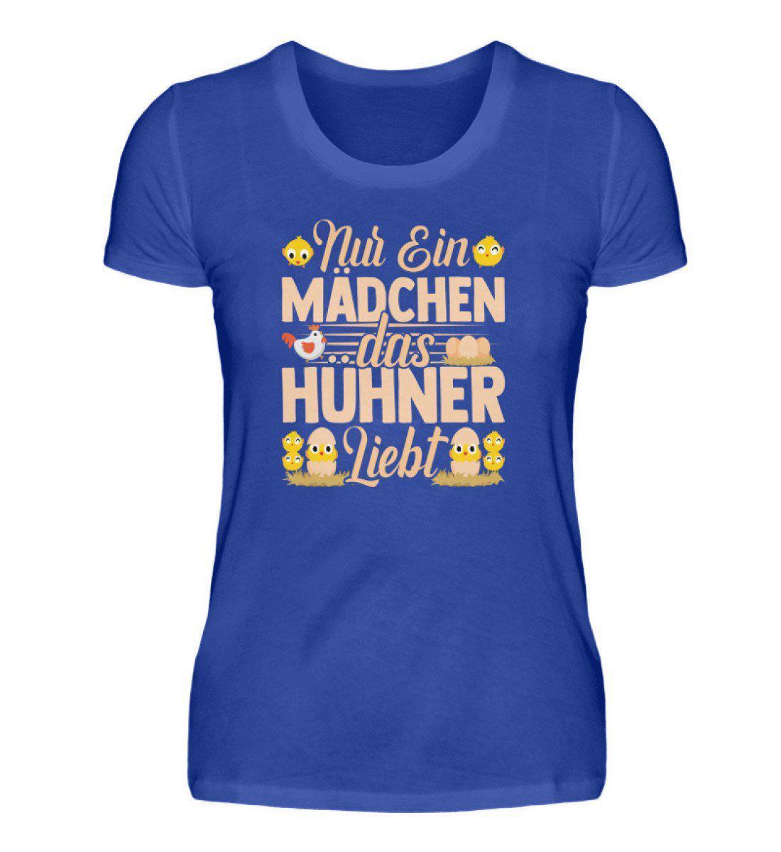Mädchen das Hühner liebt · Damen T-Shirt-Damen Basic T-Shirt-Neon Blue-S-Agrarstarz