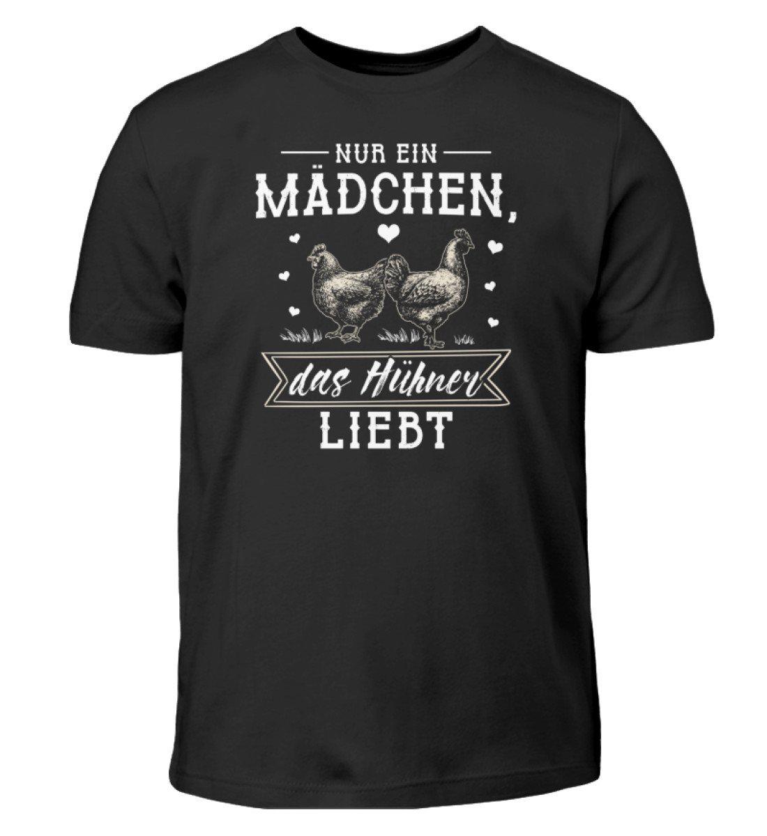 Mädchen liebt Hühner · Kinder T-Shirt-Kinder T-Shirt-Black-12/14 (152/164)-Agrarstarz