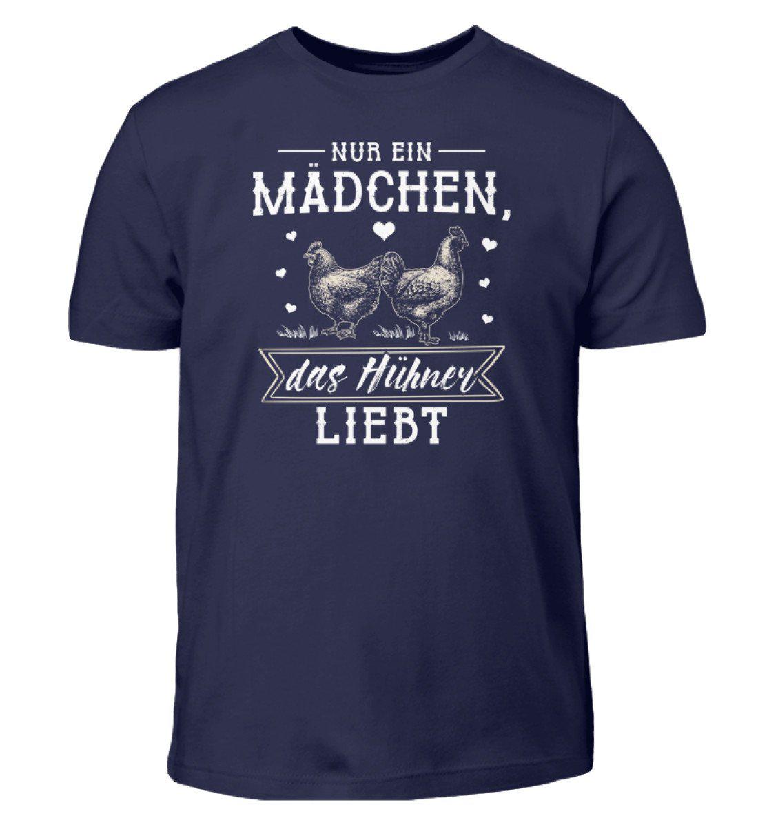 Mädchen liebt Hühner · Kinder T-Shirt-Kinder T-Shirt-Navy-12/14 (152/164)-Agrarstarz