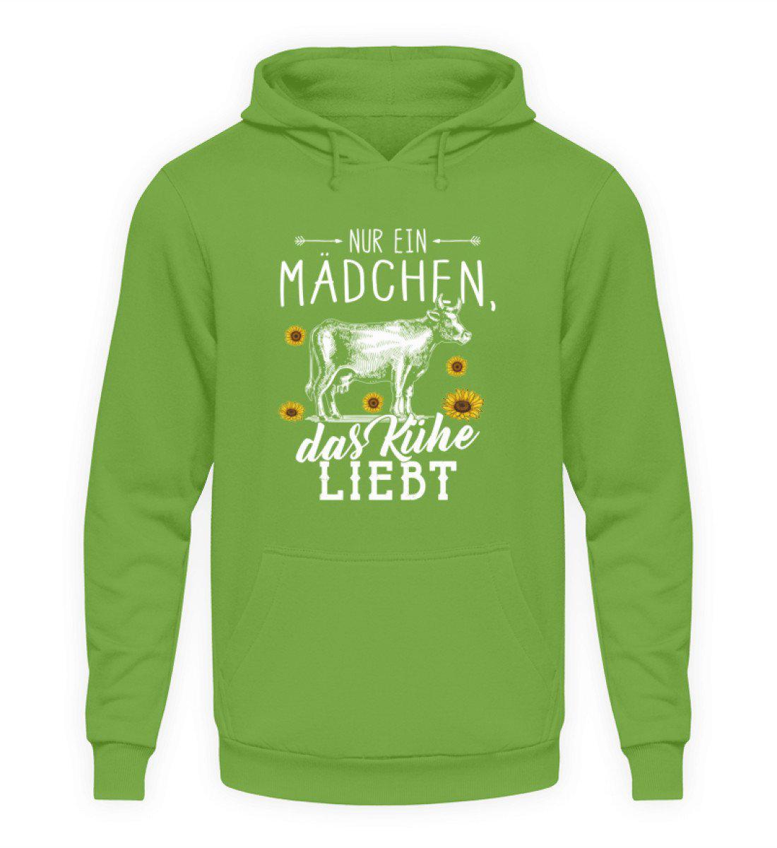 Mädchen liebt Kühe · Unisex Kapuzenpullover Hoodie-Unisex Hoodie-LimeGreen-L-Agrarstarz