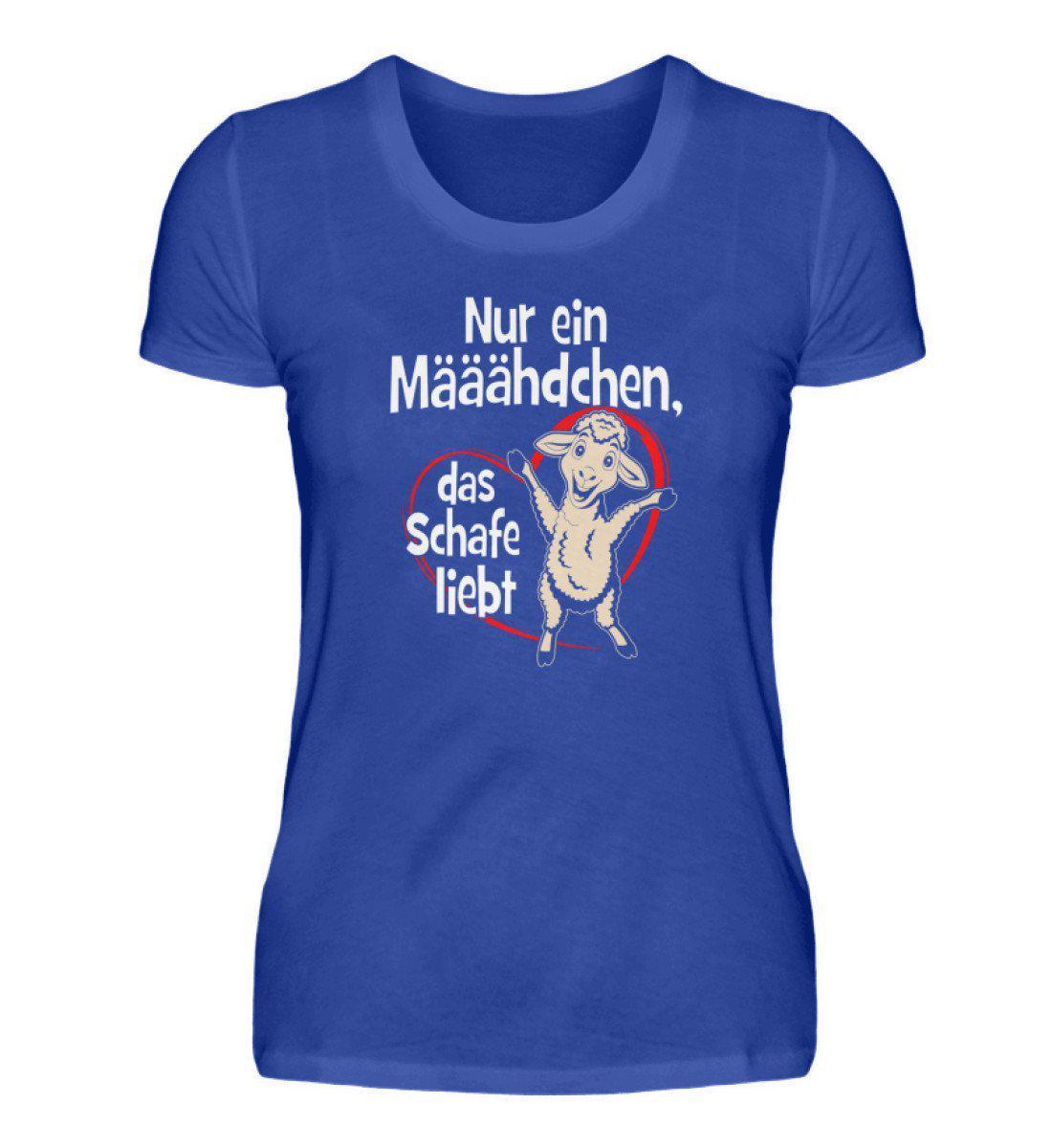 Mädchen liebt Schafe · Damen T-Shirt-Damen Basic T-Shirt-Neon Blue-S-Agrarstarz