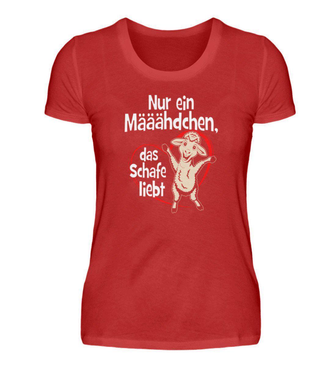 Mädchen liebt Schafe · Damen T-Shirt-Damen Basic T-Shirt-Red-S-Agrarstarz