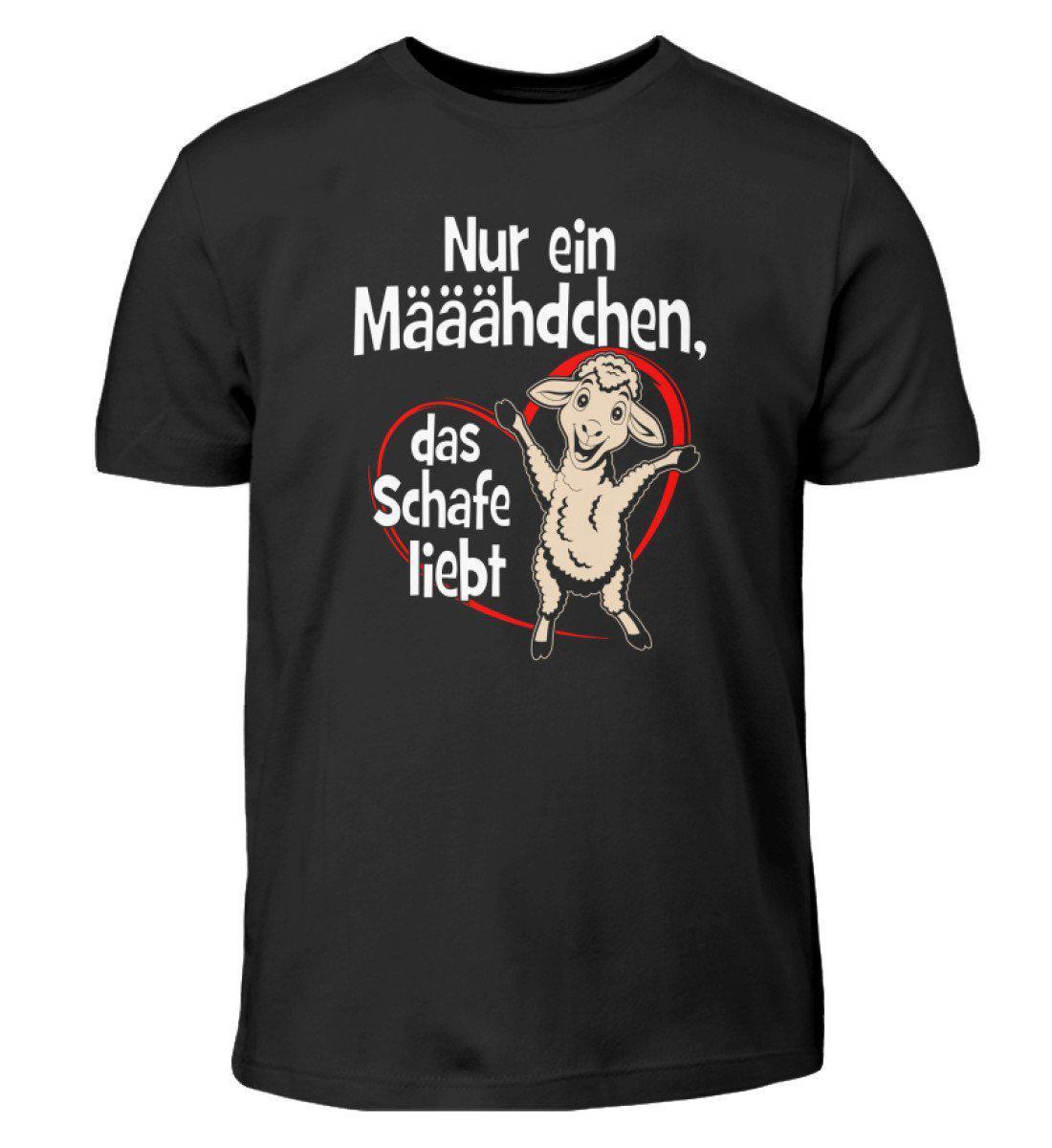 Mädchen liebt Schafe · Kinder T-Shirt-Kinder T-Shirt-Black-12/14 (152/164)-Agrarstarz