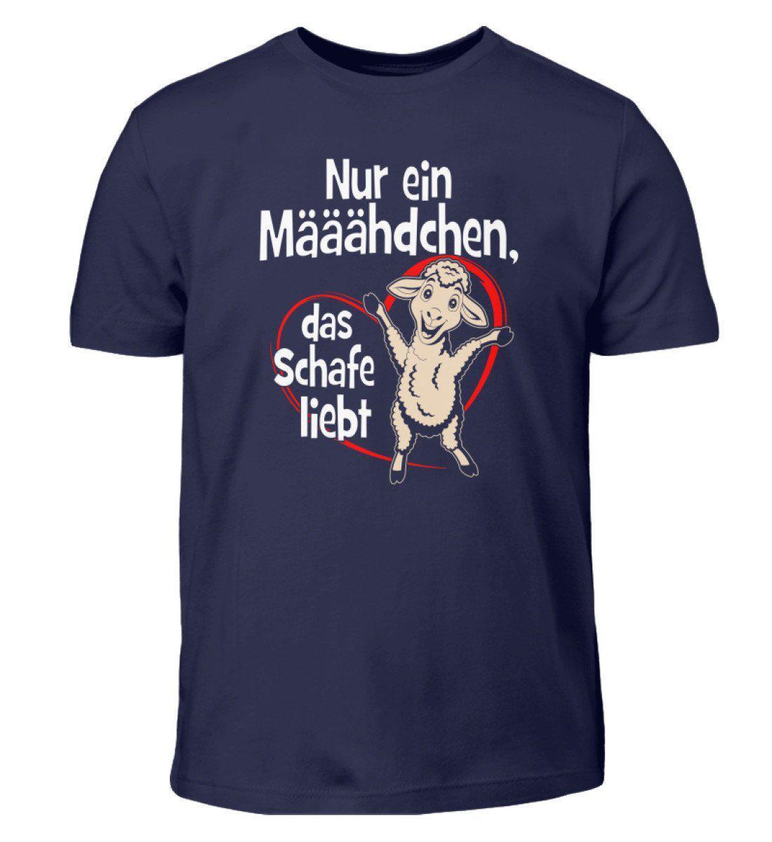 Mädchen liebt Schafe · Kinder T-Shirt-Kinder T-Shirt-Navy-12/14 (152/164)-Agrarstarz