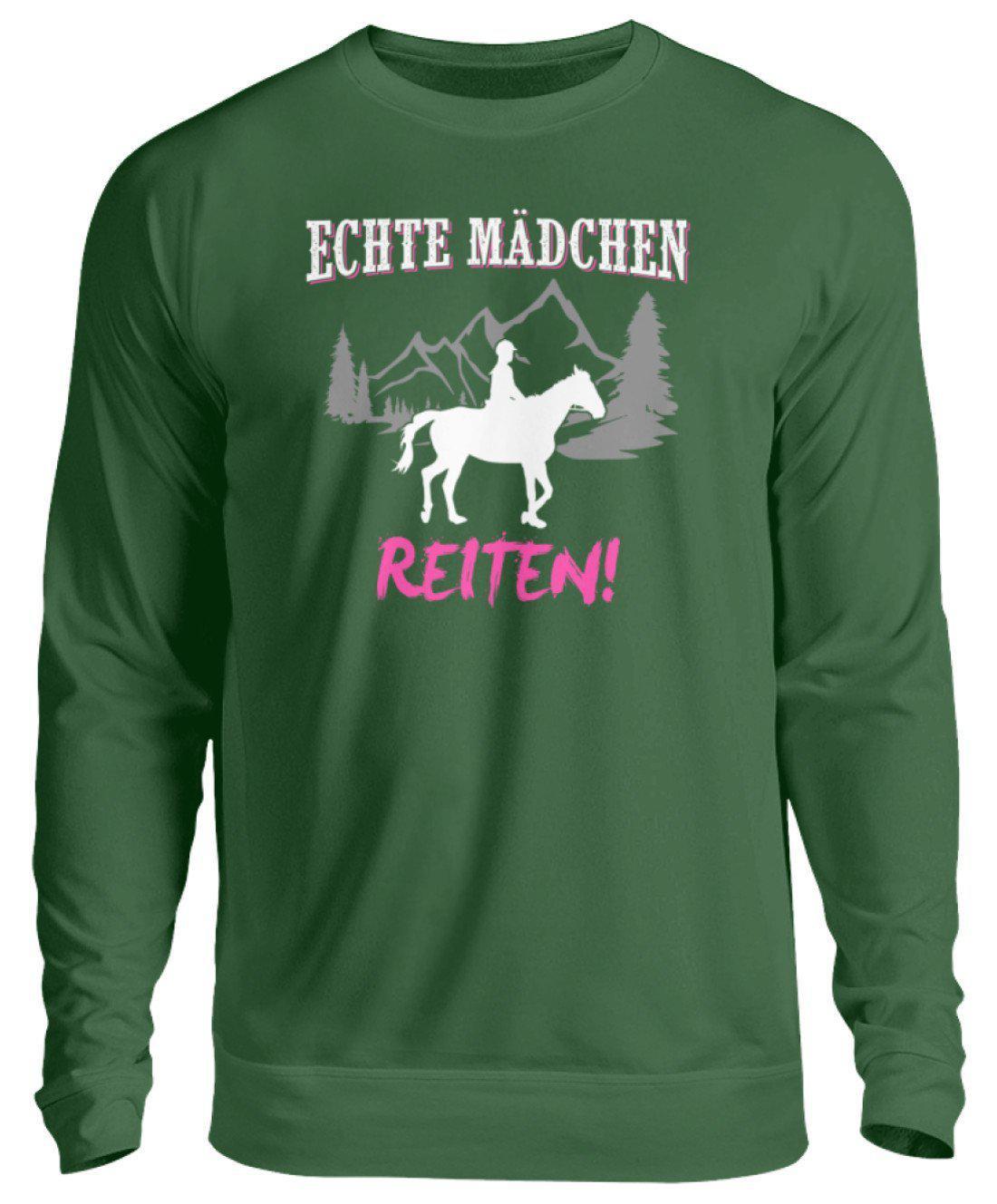 Mädchen reiten · Unisex Sweatshirt Pullover-Unisex Sweatshirt-Bottle Green-S-Agrarstarz