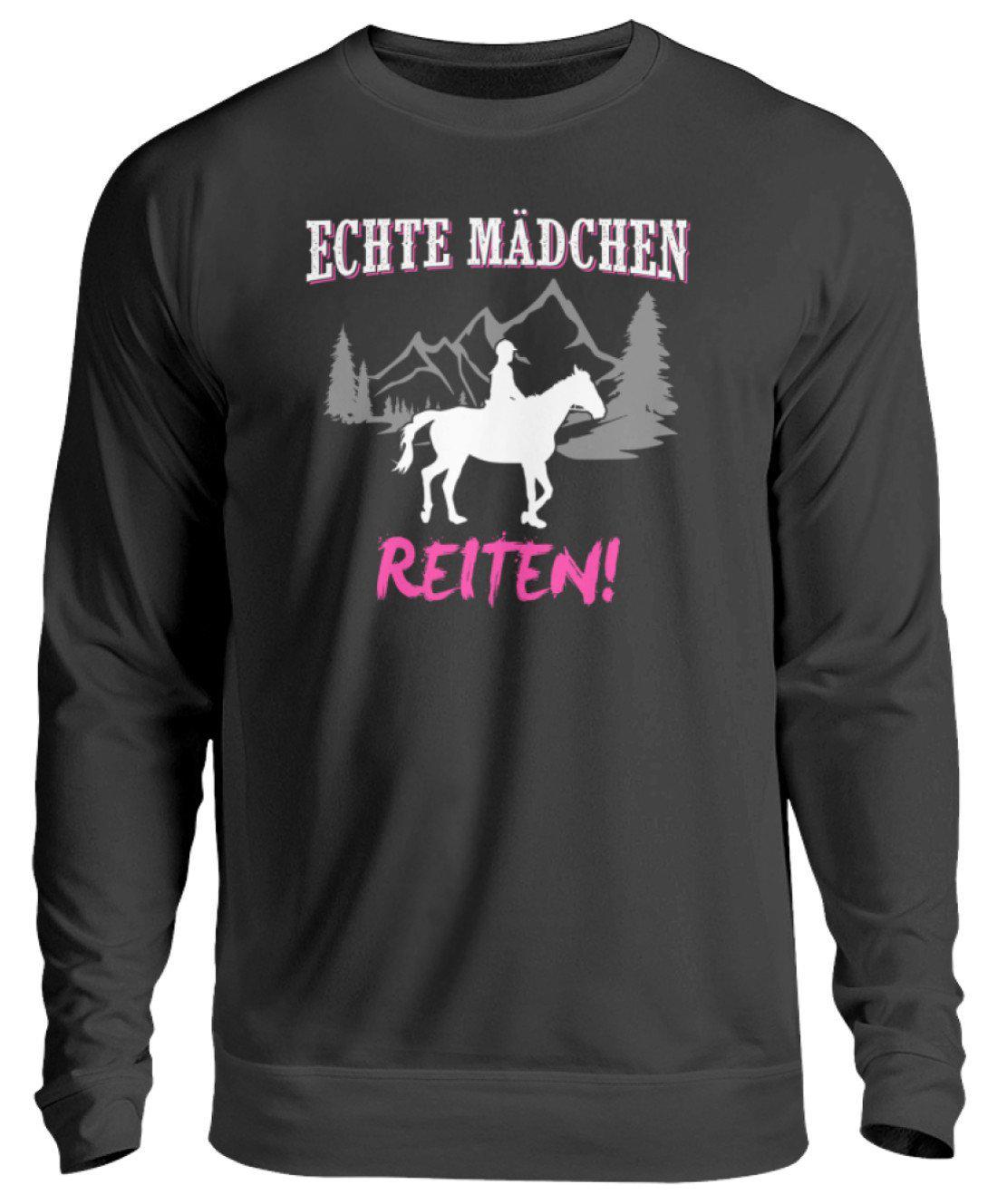 Mädchen reiten · Unisex Sweatshirt Pullover-Unisex Sweatshirt-Jet Black-S-Agrarstarz