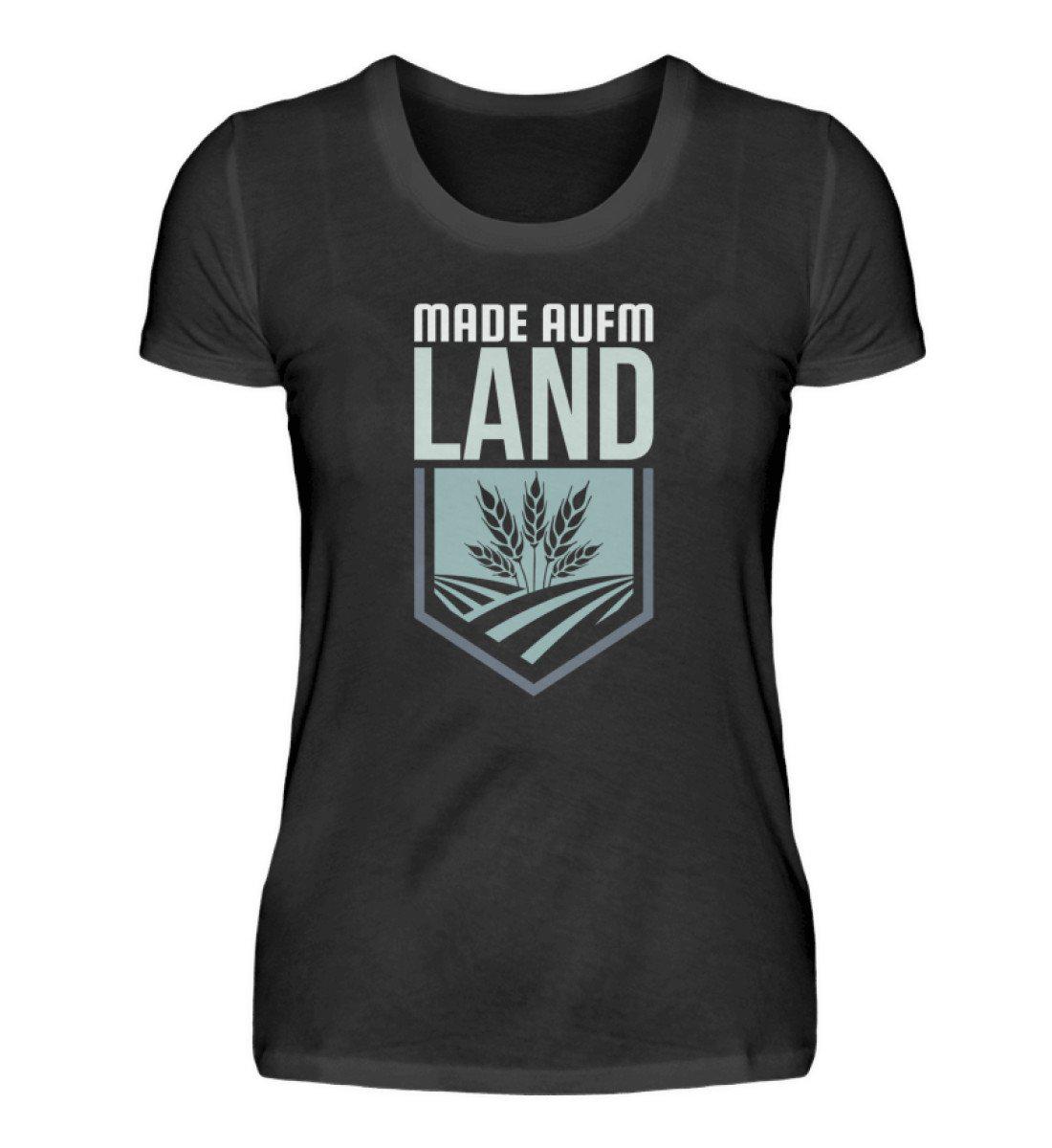 Made aufm Land Retro · Damen T-Shirt-Damen Basic T-Shirt-Black-S-Agrarstarz
