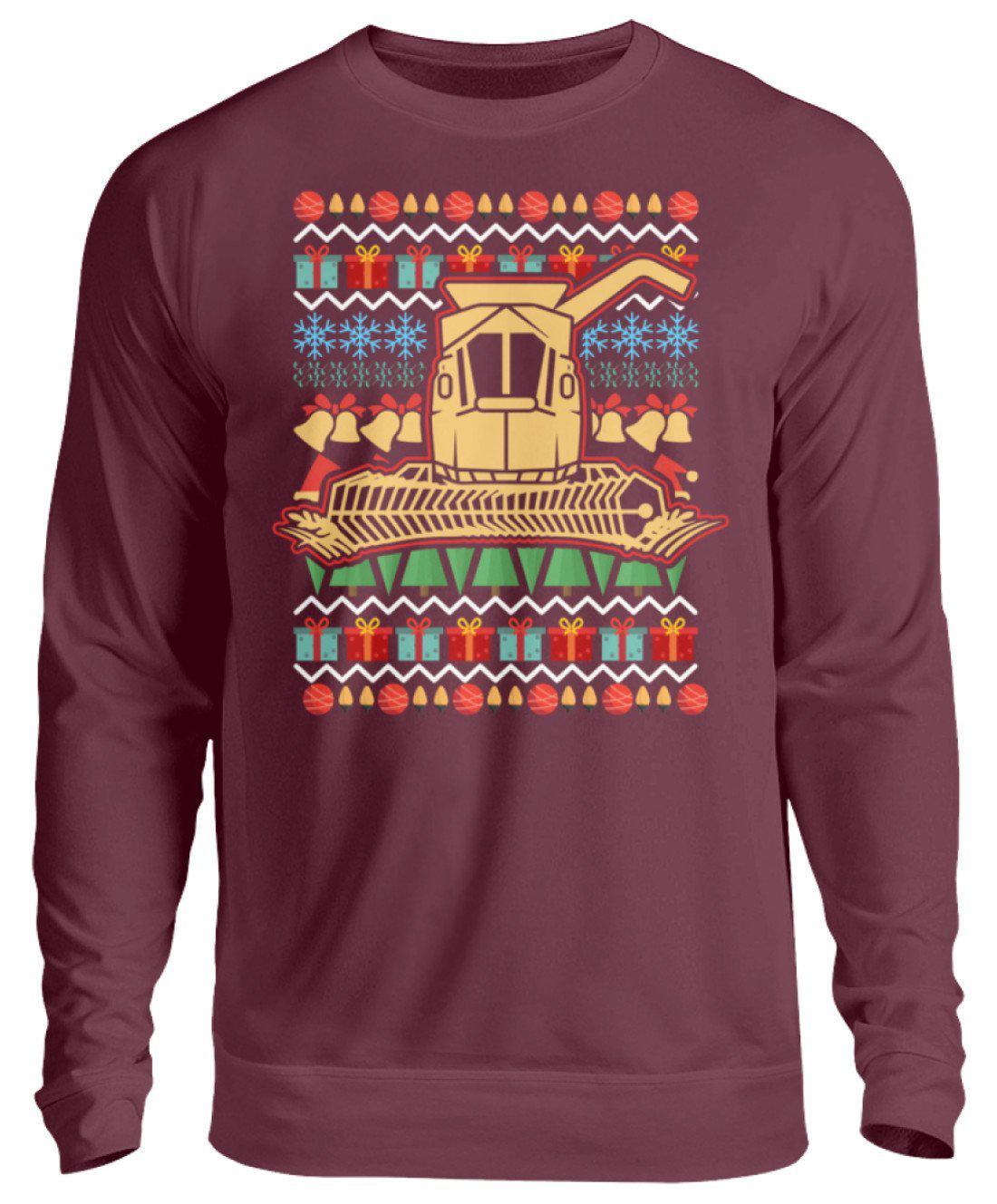 Mähdrescher 2 Ugly Christmas · Unisex Sweatshirt Pullover-Unisex Sweatshirt-Burgundy-S-Agrarstarz