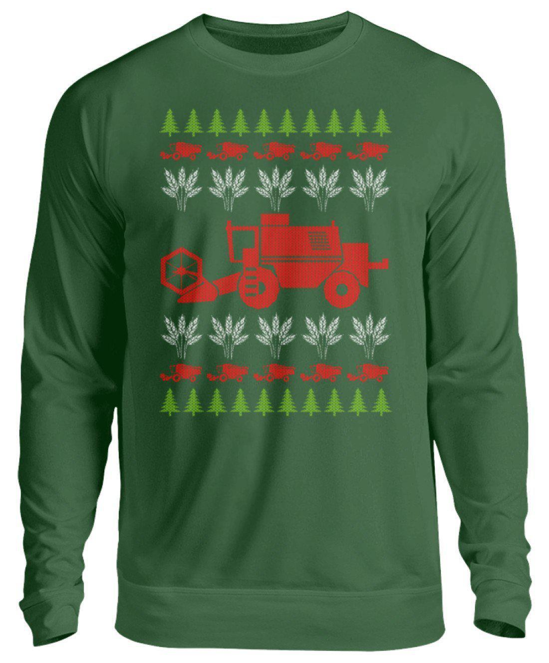 Mähdrescher 3 Ugly Christmas · Unisex Sweatshirt Pullover-Unisex Sweatshirt-Bottle Green-S-Agrarstarz