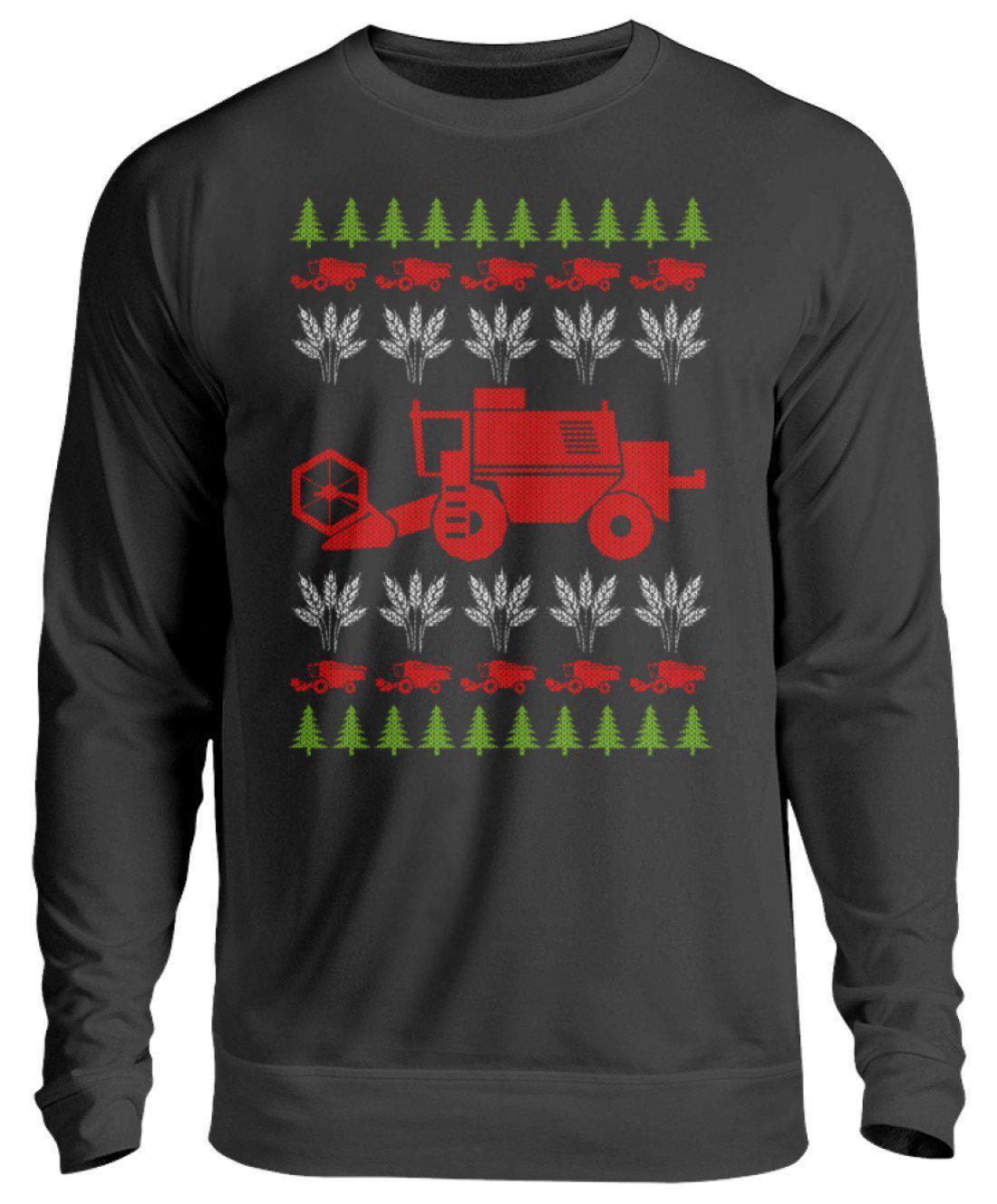 Mähdrescher 3 Ugly Christmas · Unisex Sweatshirt Pullover-Unisex Sweatshirt-Jet Black-S-Agrarstarz