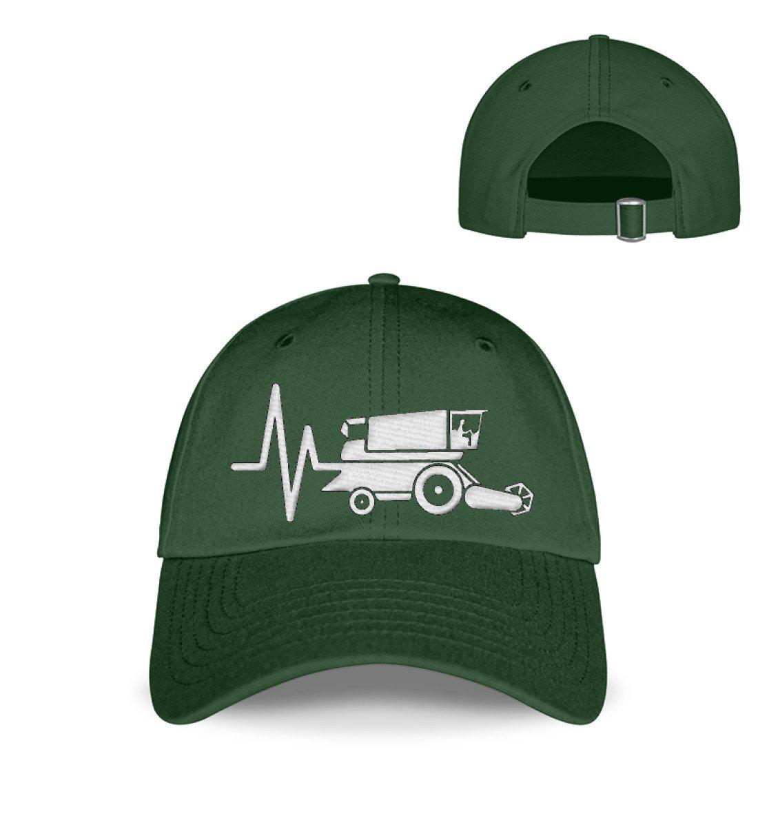 Mähdrescher Heartbeat · Kappe-Baseball Cap mit Stick-Bottle Green-Einheitsgröße-Agrarstarz