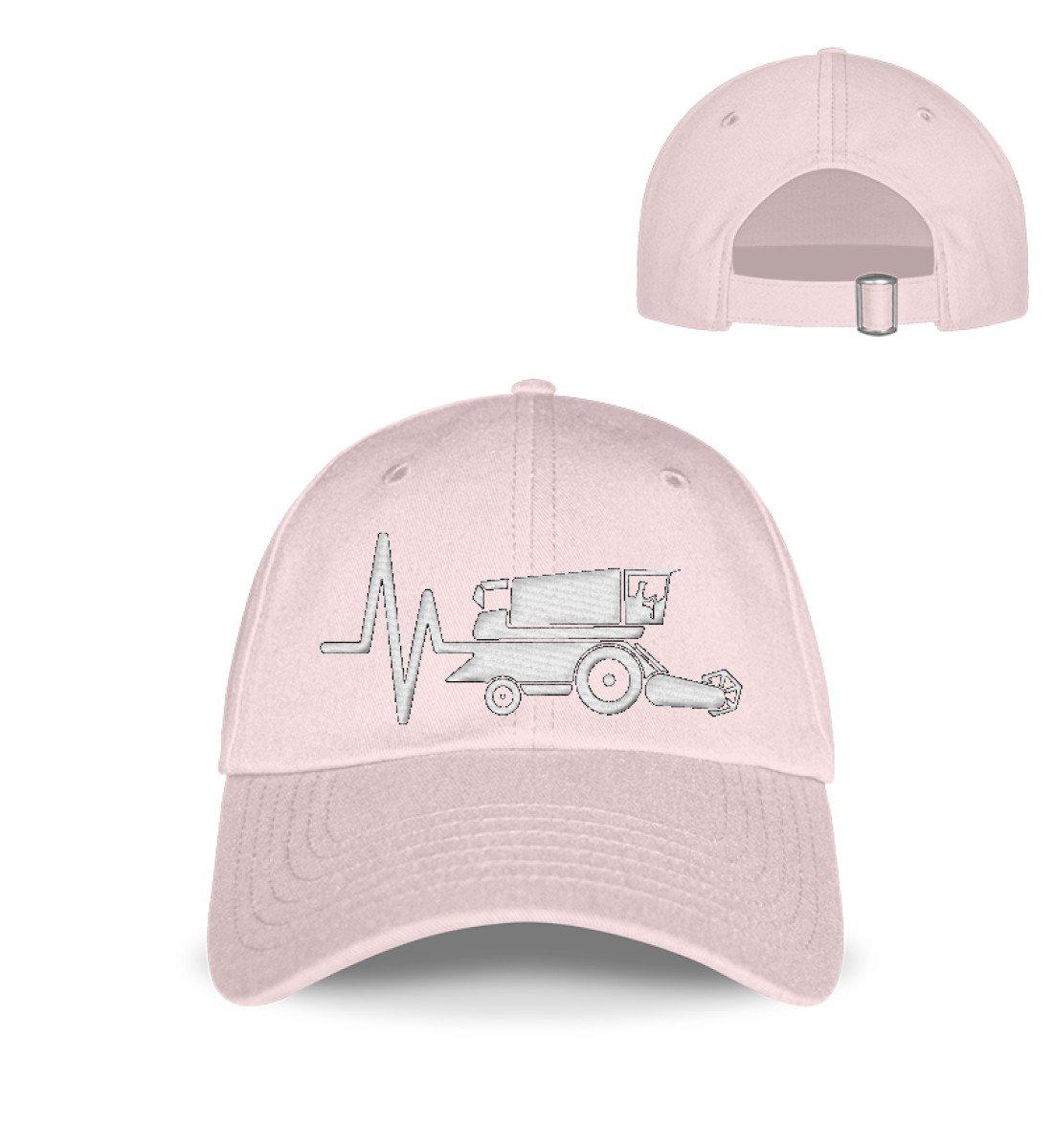 Mähdrescher Heartbeat · Kappe-Baseball Cap mit Stick-Pastel Pink-Einheitsgröße-Agrarstarz