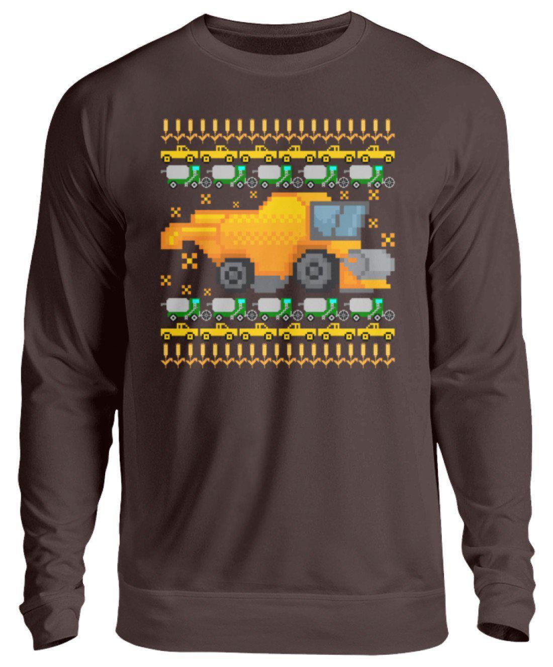 Mähdrescher Pixel Ugly Christmas · Unisex Sweatshirt Pullover-Unisex Sweatshirt-Hot Chocolate-S-Agrarstarz