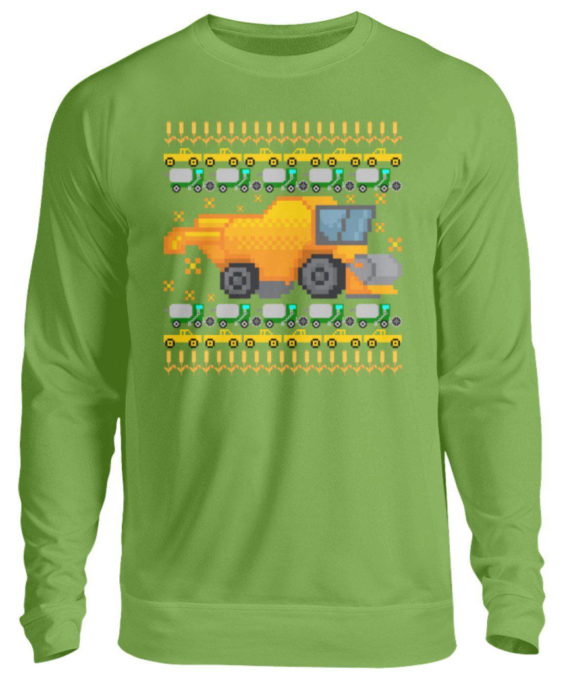 Mähdrescher Pixel Ugly Christmas · Unisex Sweatshirt Pullover-Unisex Sweatshirt-LimeGreen-S-Agrarstarz