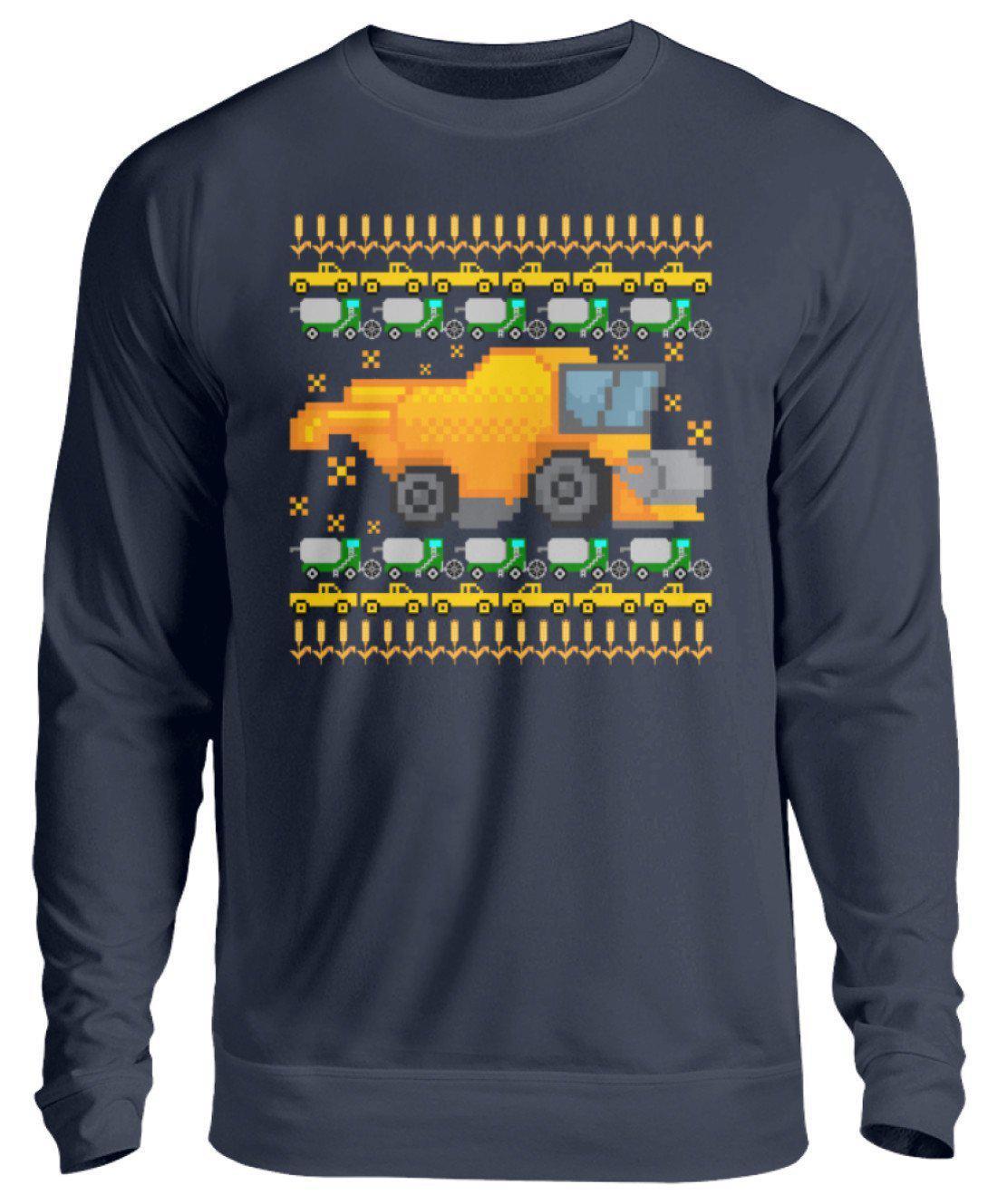 Mähdrescher Pixel Ugly Christmas · Unisex Sweatshirt Pullover-Unisex Sweatshirt-Oxford Navy-S-Agrarstarz