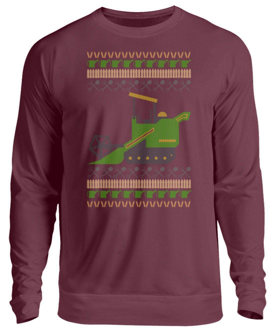 Mähdrescher Ugly Christmas · Unisex Sweatshirt Pullover-Unisex Sweatshirt-Burgundy-S-Agrarstarz