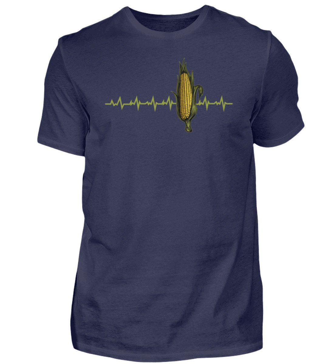 Mais Heartbeat · Herren T-Shirt-Herren Basic T-Shirt-Navy-S-Agrarstarz