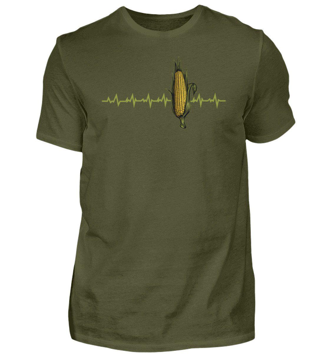 Mais Heartbeat · Herren T-Shirt-Herren Basic T-Shirt-Urban Khaki-S-Agrarstarz
