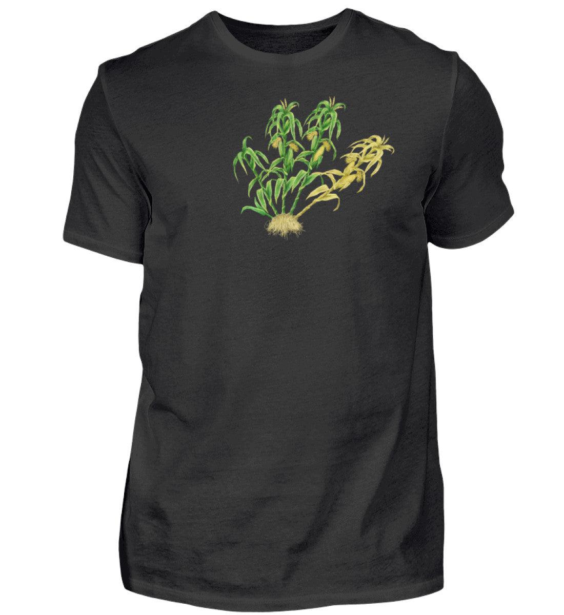 Mais Lebenszyklus · Herren T-Shirt-Herren Basic T-Shirt-Black-S-Agrarstarz