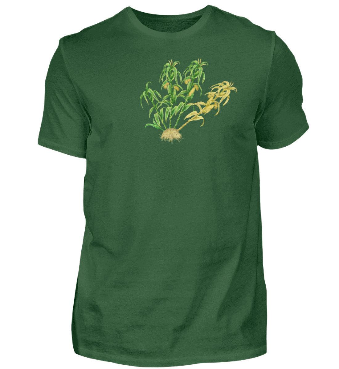 Mais Lebenszyklus · Herren T-Shirt-Herren Basic T-Shirt-Bottle Green-S-Agrarstarz