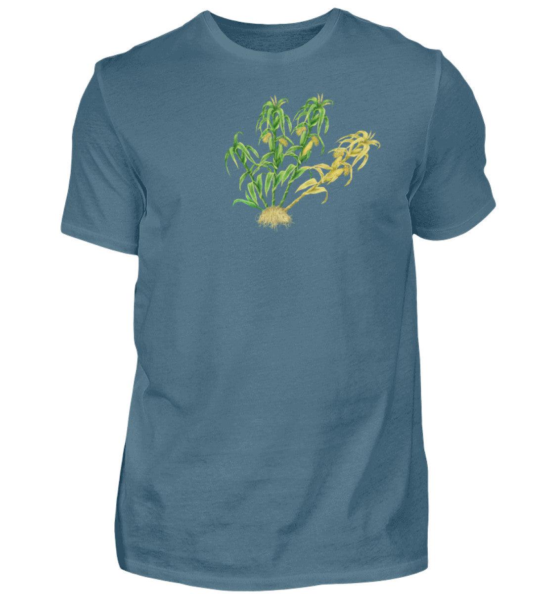 Mais Lebenszyklus · Herren T-Shirt-Herren Basic T-Shirt-Stone Blue-S-Agrarstarz