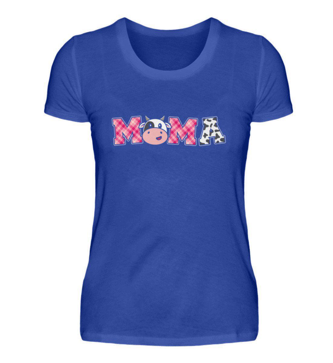 Mama Kühe · Damen T-Shirt-Damen Basic T-Shirt-Neon Blue-S-Agrarstarz