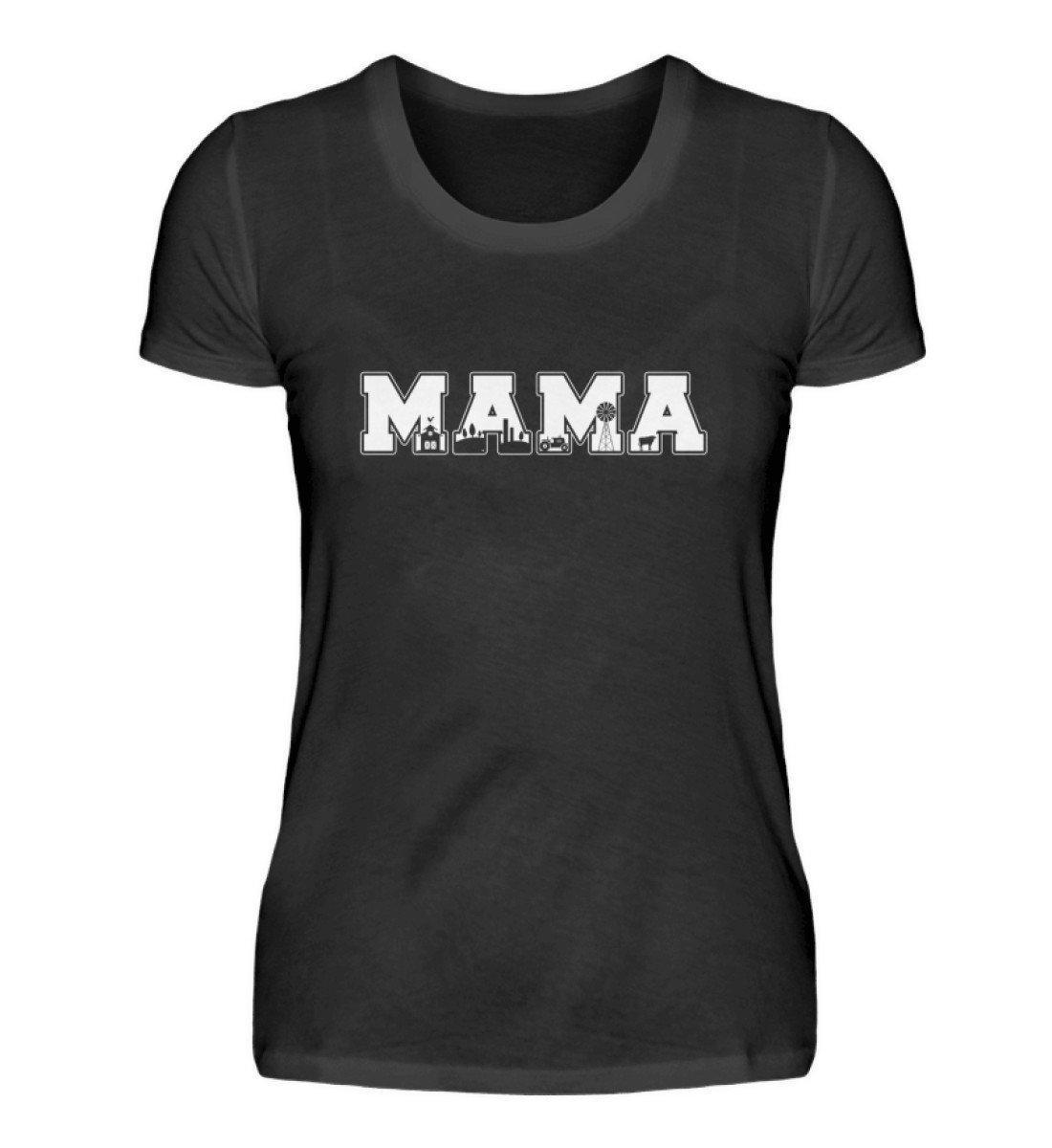 Mama Landwirtschaft · Damen T-Shirt-Damen Basic T-Shirt-Black-S-Agrarstarz