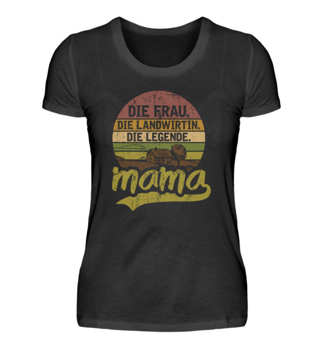 Mama Legende Retro · Damen T-Shirt-Damen Basic T-Shirt-Black-S-Agrarstarz