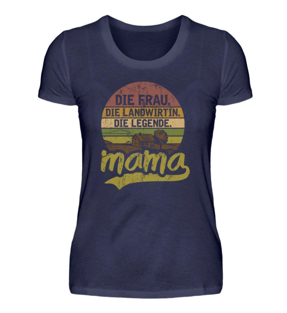 Mama Legende Retro · Damen T-Shirt-Damen Basic T-Shirt-Navy-S-Agrarstarz